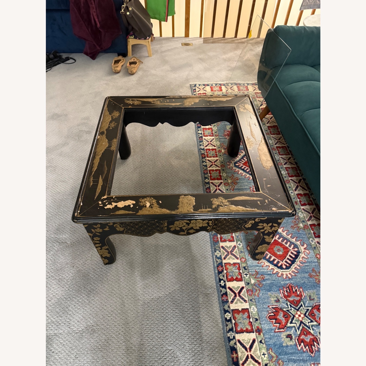 Drexel Heritage Black Gold Burl Coffee Table - image-1