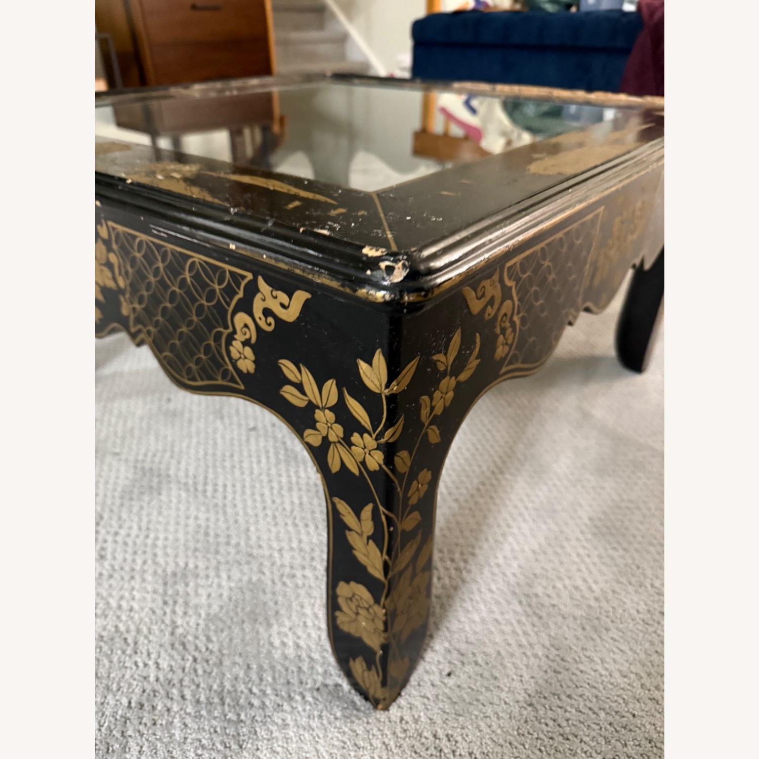 Drexel Heritage Black Gold Burl Coffee Table - image-8