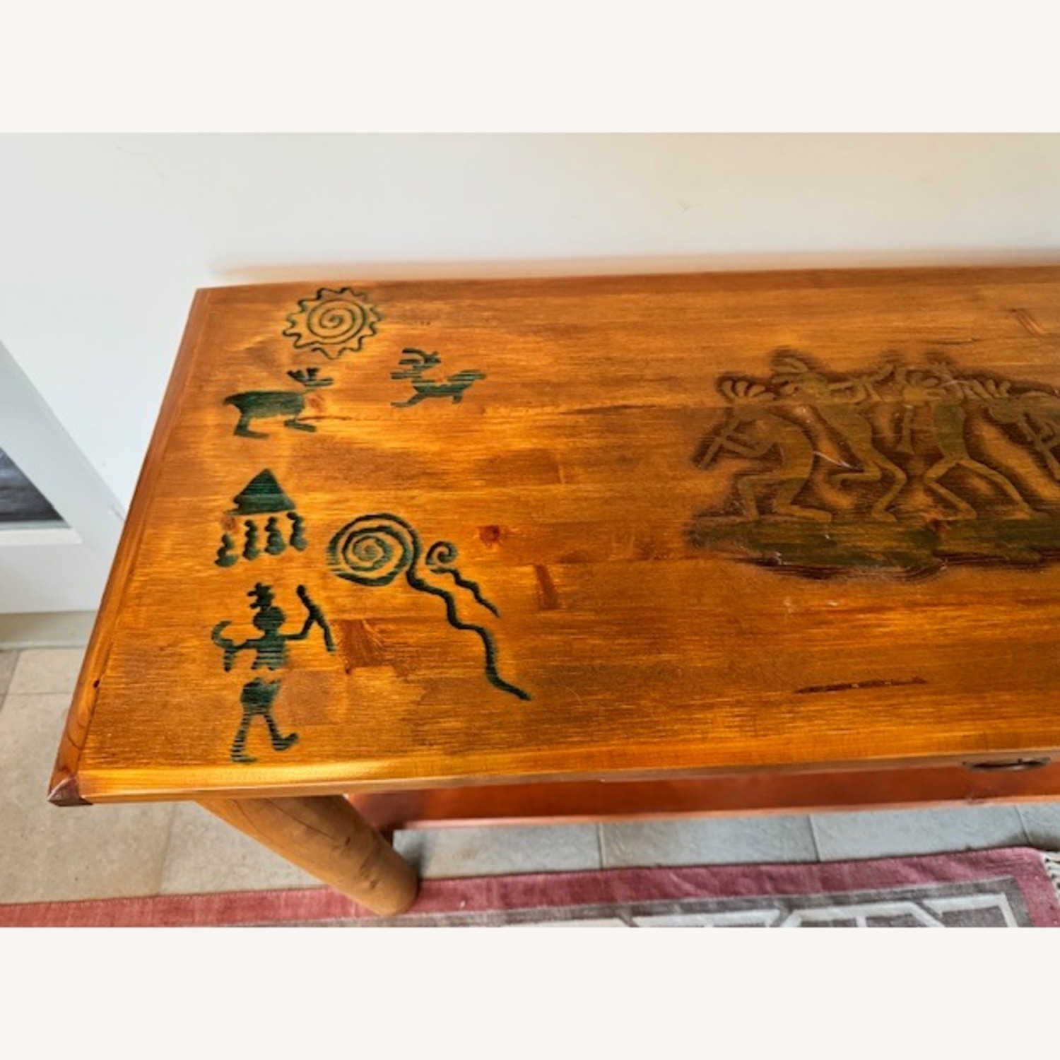 Wonderful Hand Carved Southwest Console Table - image-2