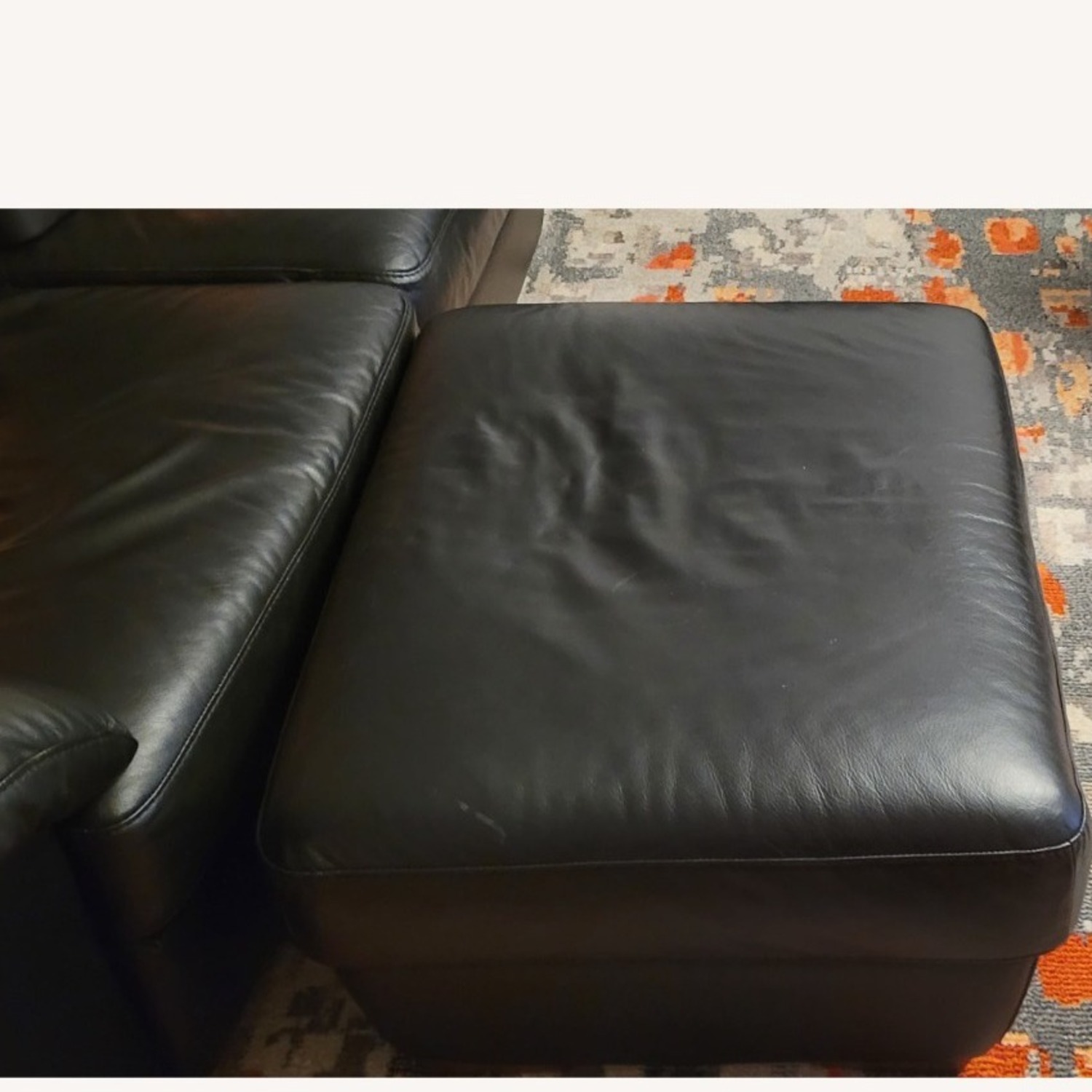 IKEA Leather 2 Sofa Cum Loveseat and Ottoman - image-3