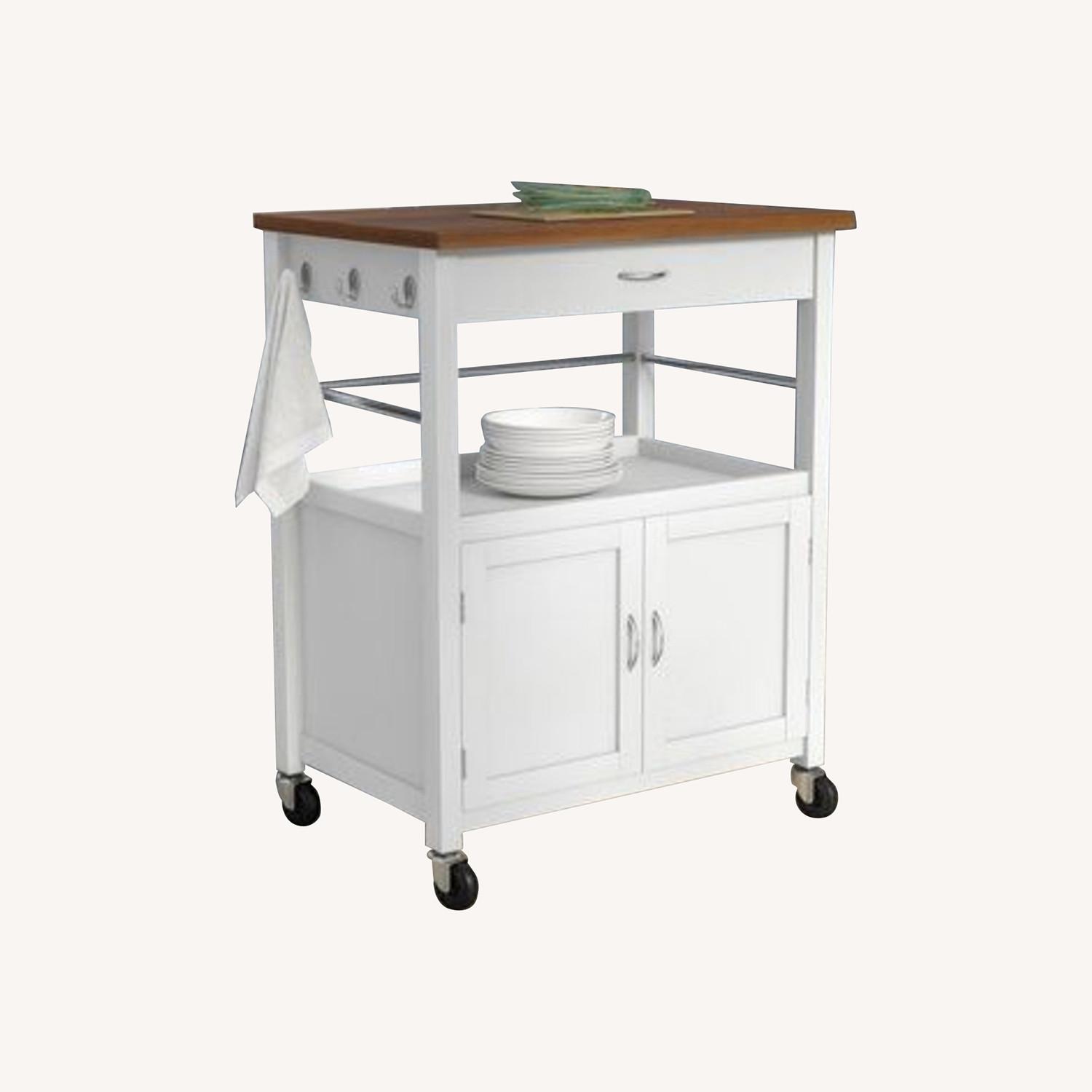 Kitchen Island with Natural Bamboo Top - image-0