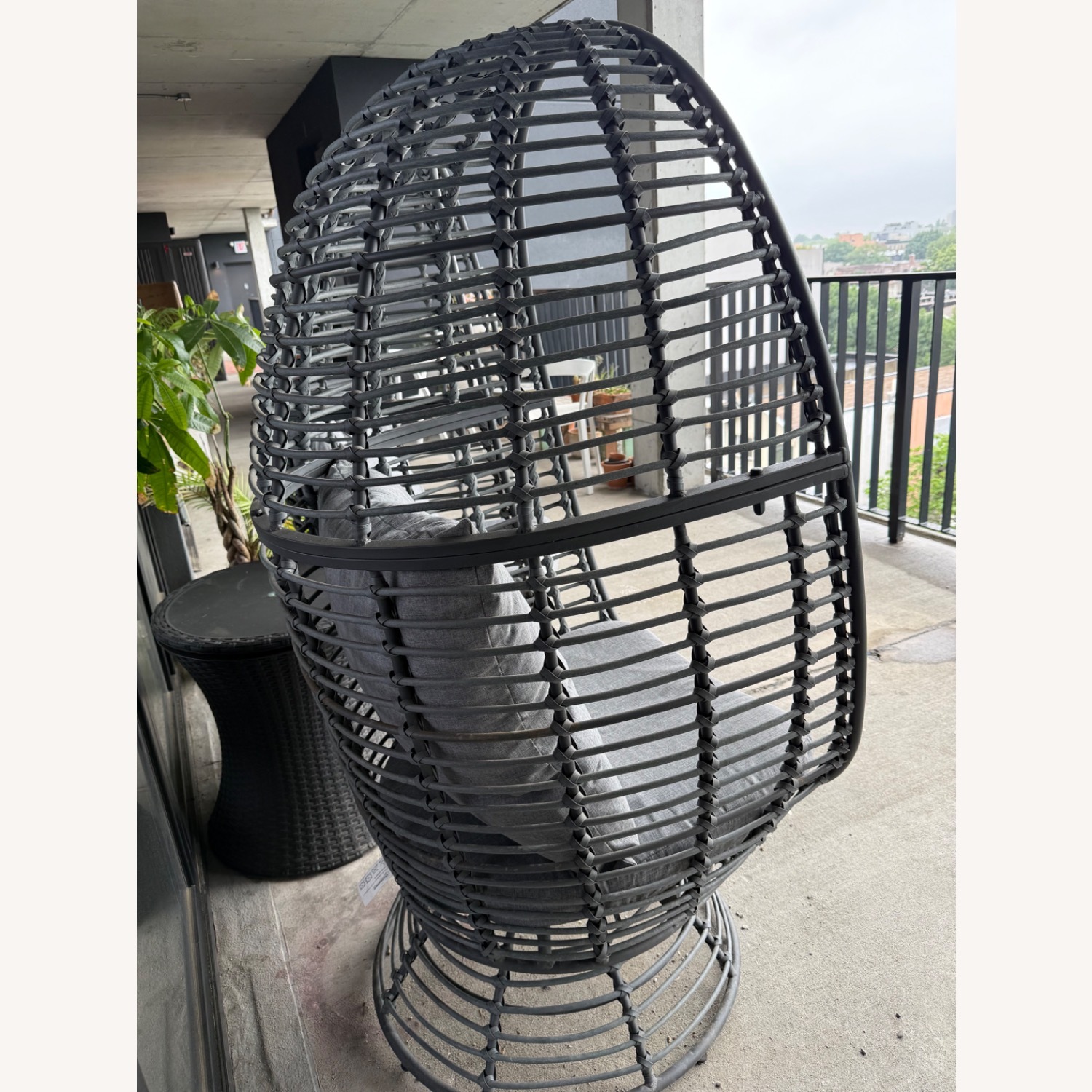 ‘Outsunny’ Wicker Egg Chair (2) - image-5