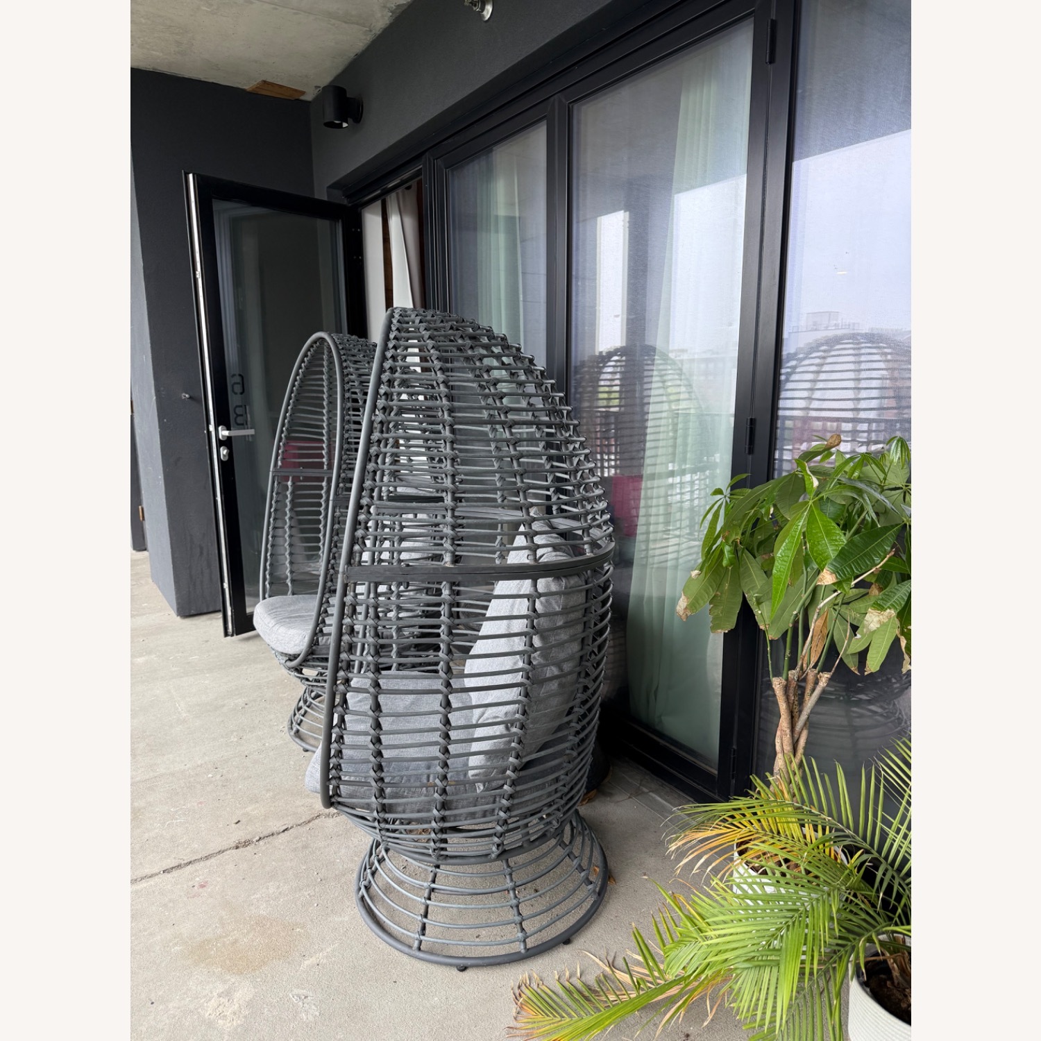 ‘Outsunny’ Wicker Egg Chair (2) - image-4