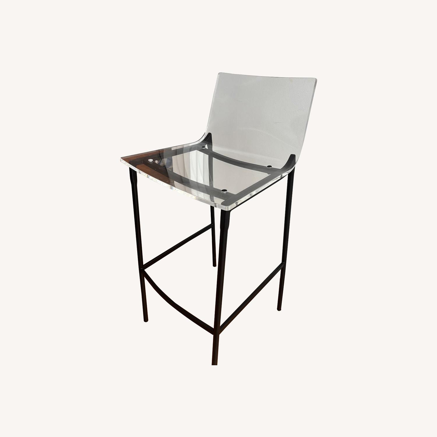 CB2 Chiaro 3 Clear Acrylic Counter Stools - image-0