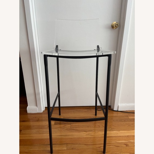 Used CB2 Chiaro 3 Clear Acrylic Counter Stools for sale on AptDeco