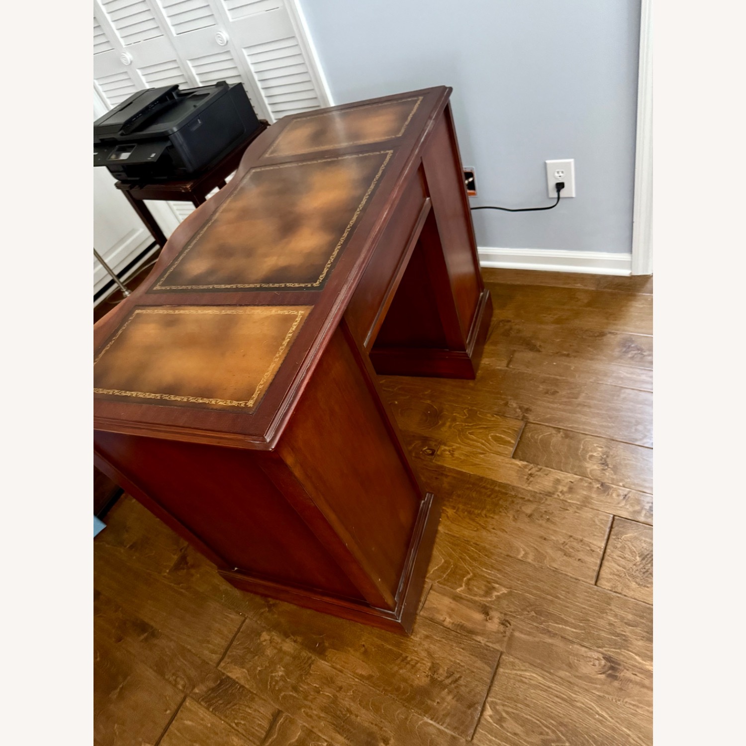 Vintage Demi-Lune Design Mahogany Desk - image-2