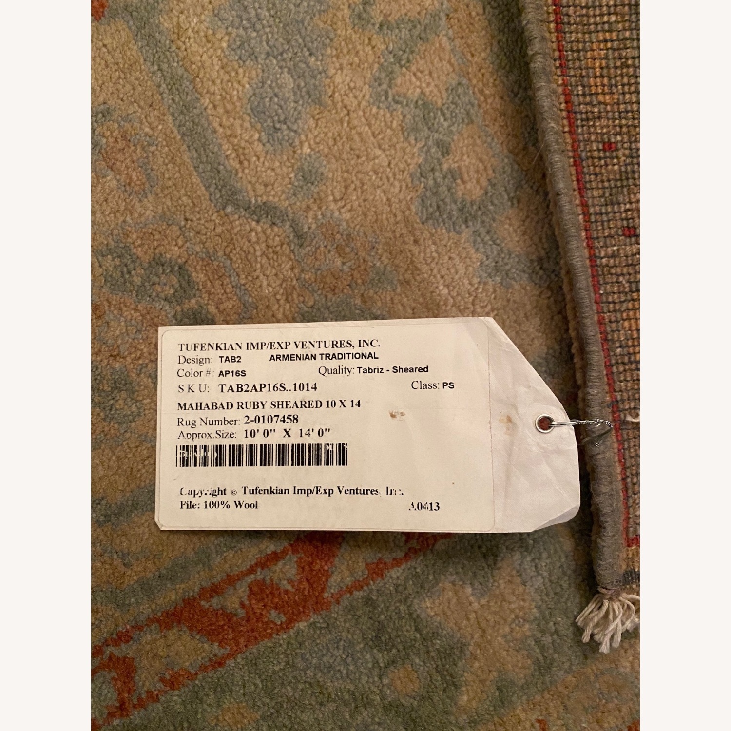 Tufenkian MahabaD RuBY SheaRed 10x14 Vintage RUG - image-5
