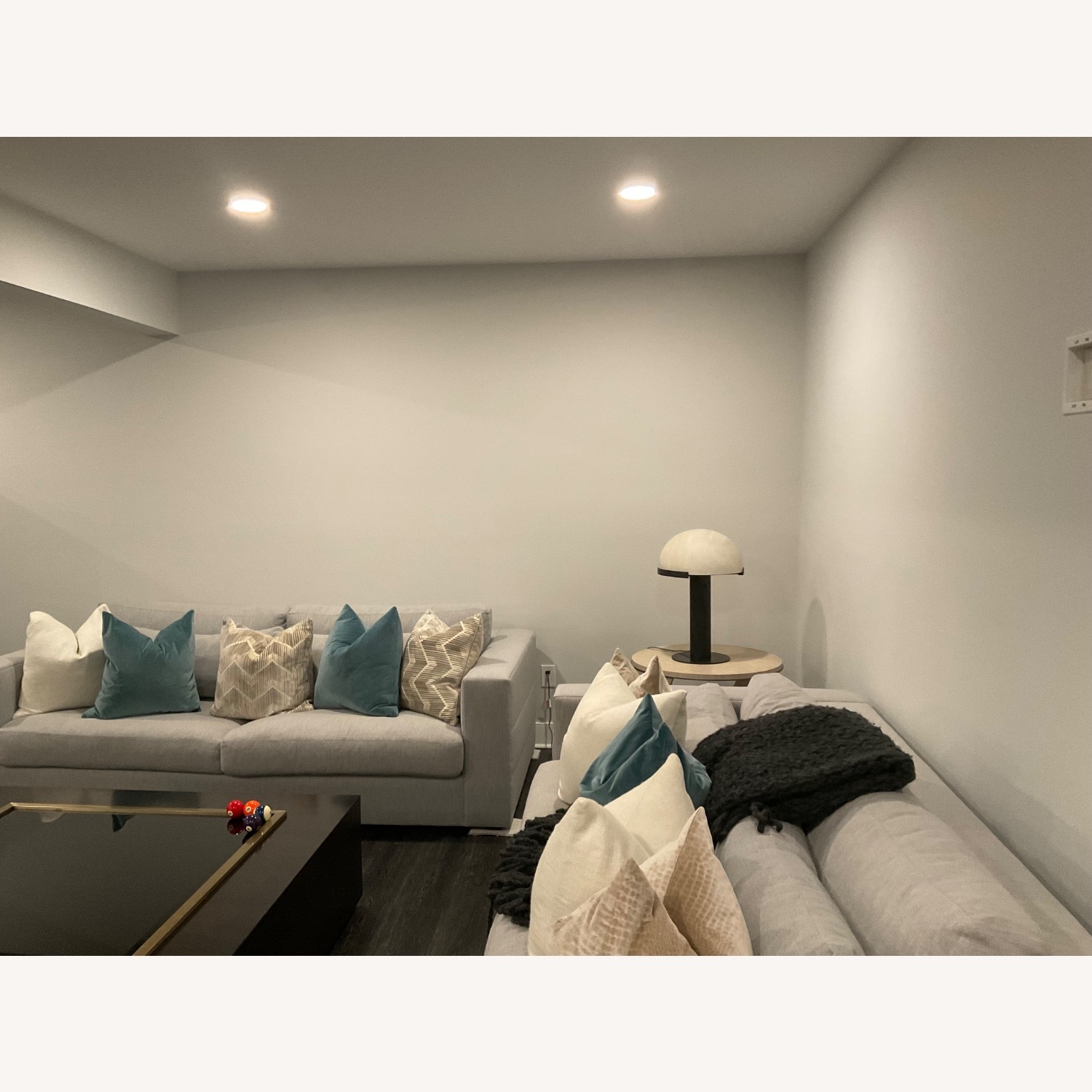 Light Gray Bench Seat Sofa - image-3