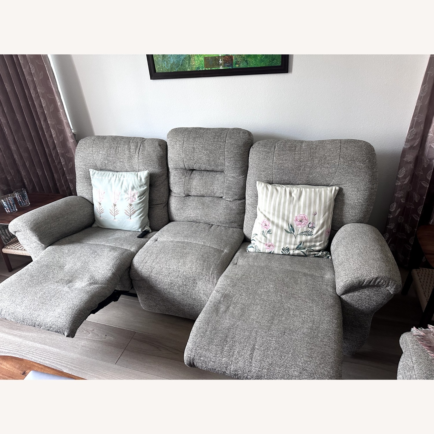 Living Spaces Reclining Wallaway Sofa - image-3