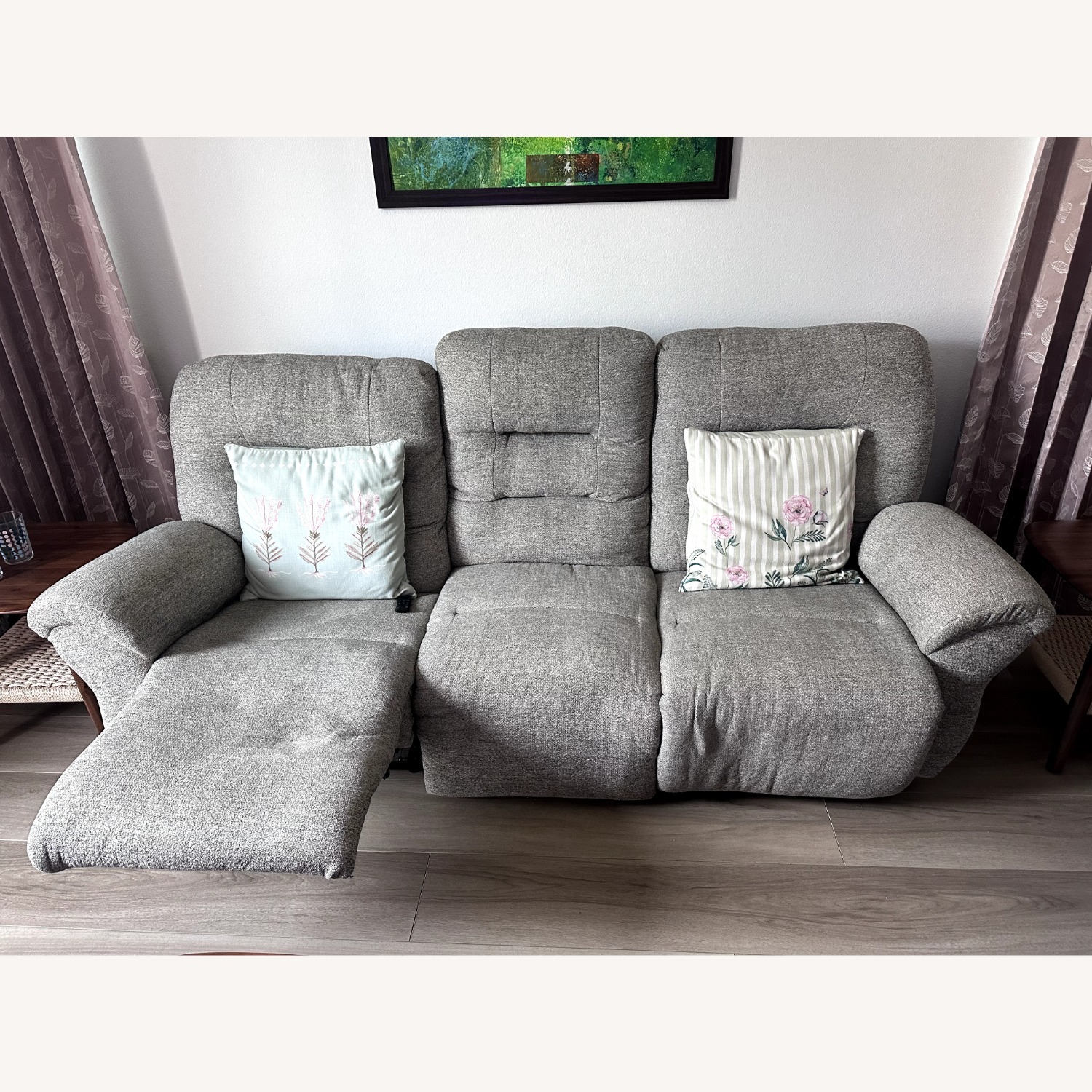 Living Spaces Reclining Wallaway Sofa - image-1