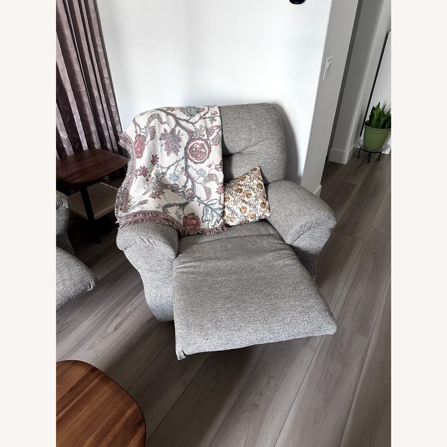 Living Spaces Swivel Glider Recliner Chair - image-1