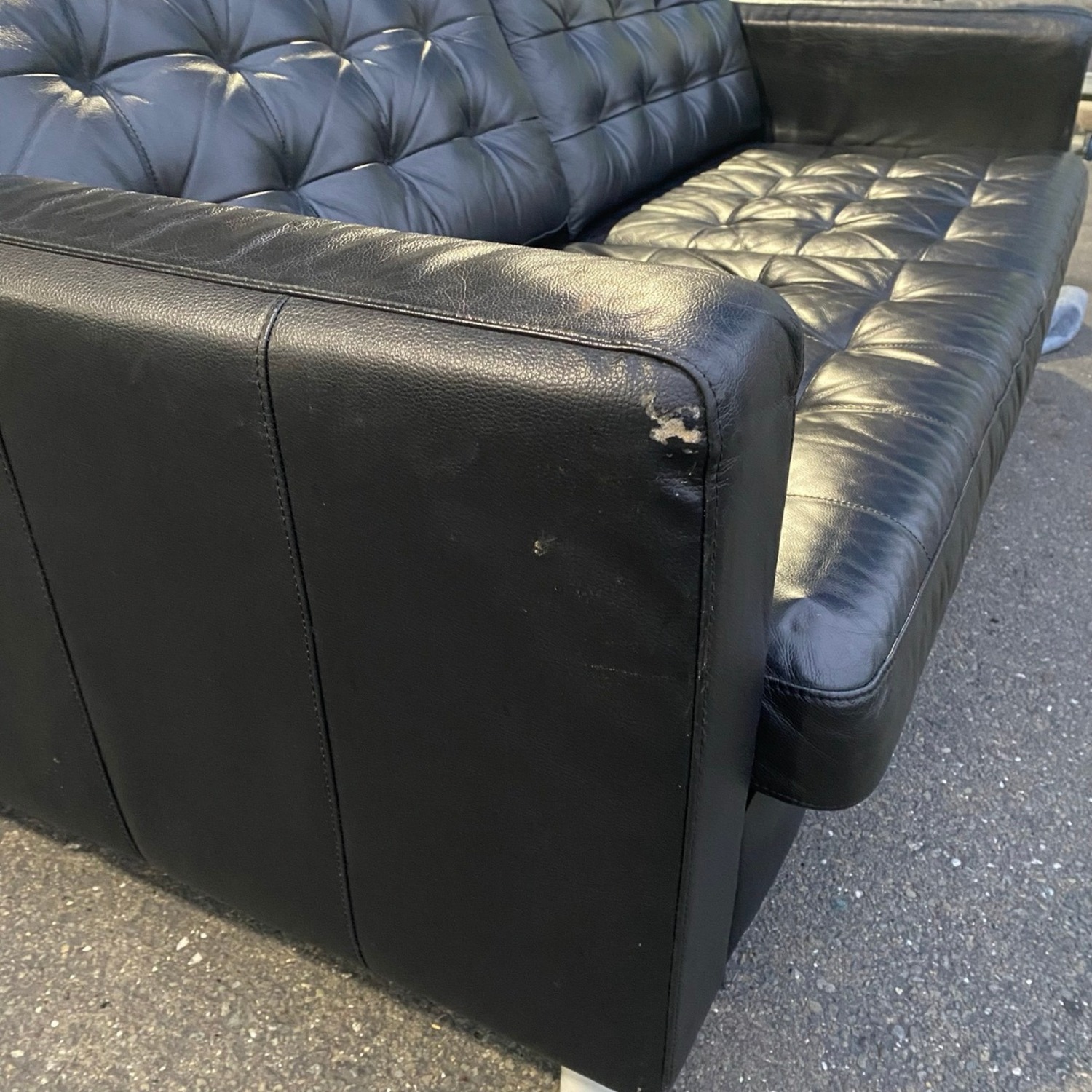 IKEA Landskrona Two-Seat Sofa Grann Bomstad Black Metal - image-8