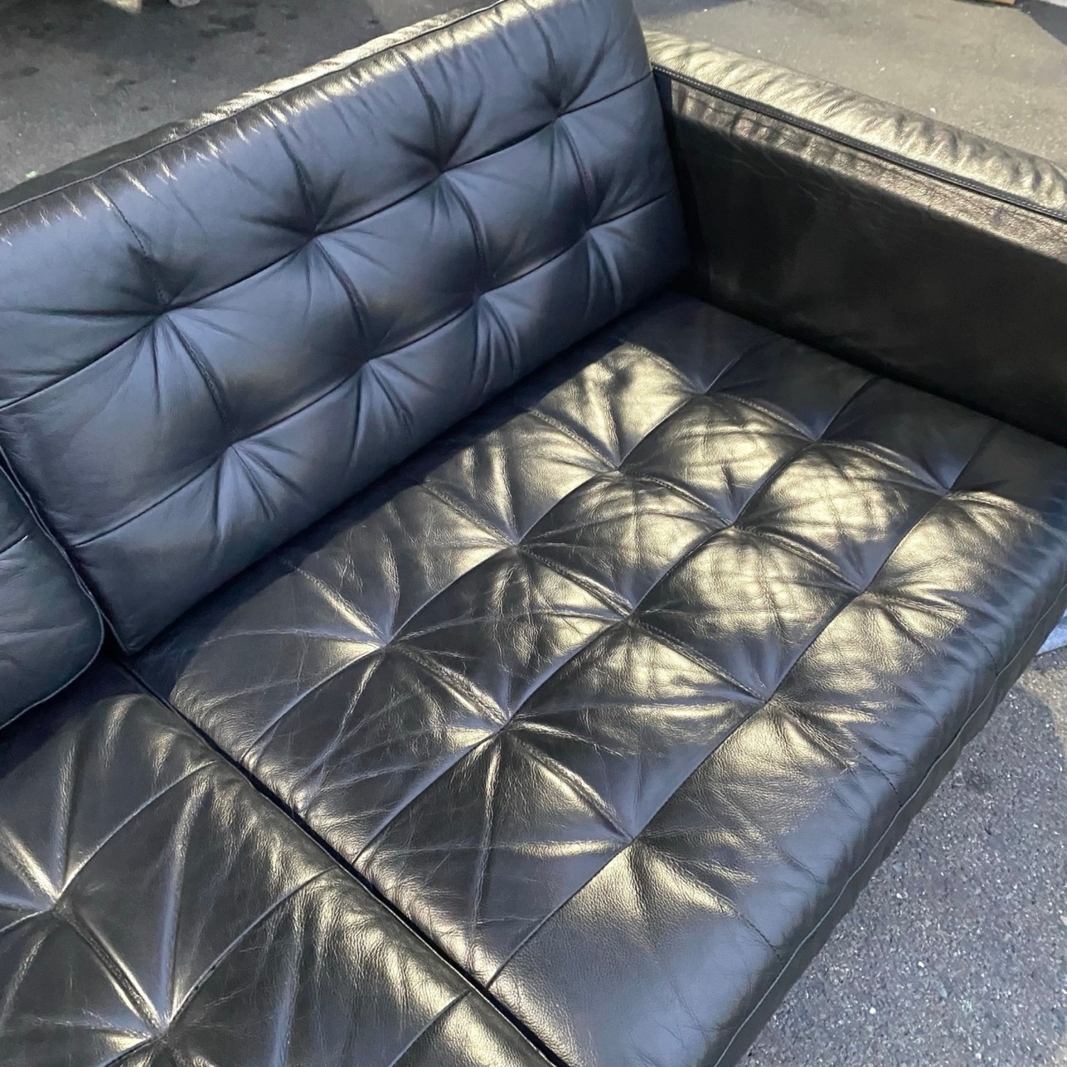 IKEA Landskrona Two-Seat Sofa Grann Bomstad Black Metal - image-6