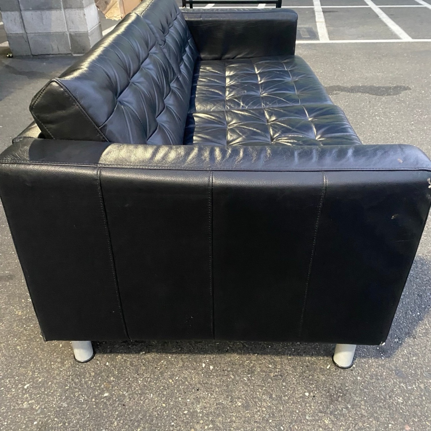 IKEA Landskrona Two-Seat Sofa Grann Bomstad Black Metal - image-9
