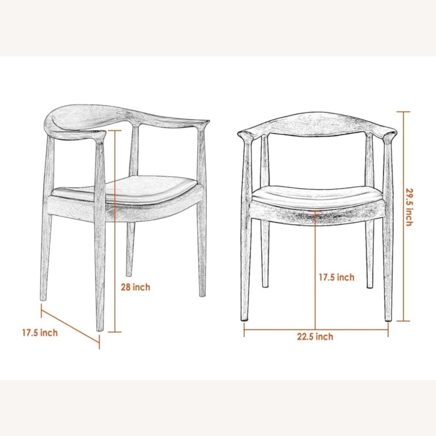 Amazon Modway Wooden Dining Chairs with Leather Seats - image-2