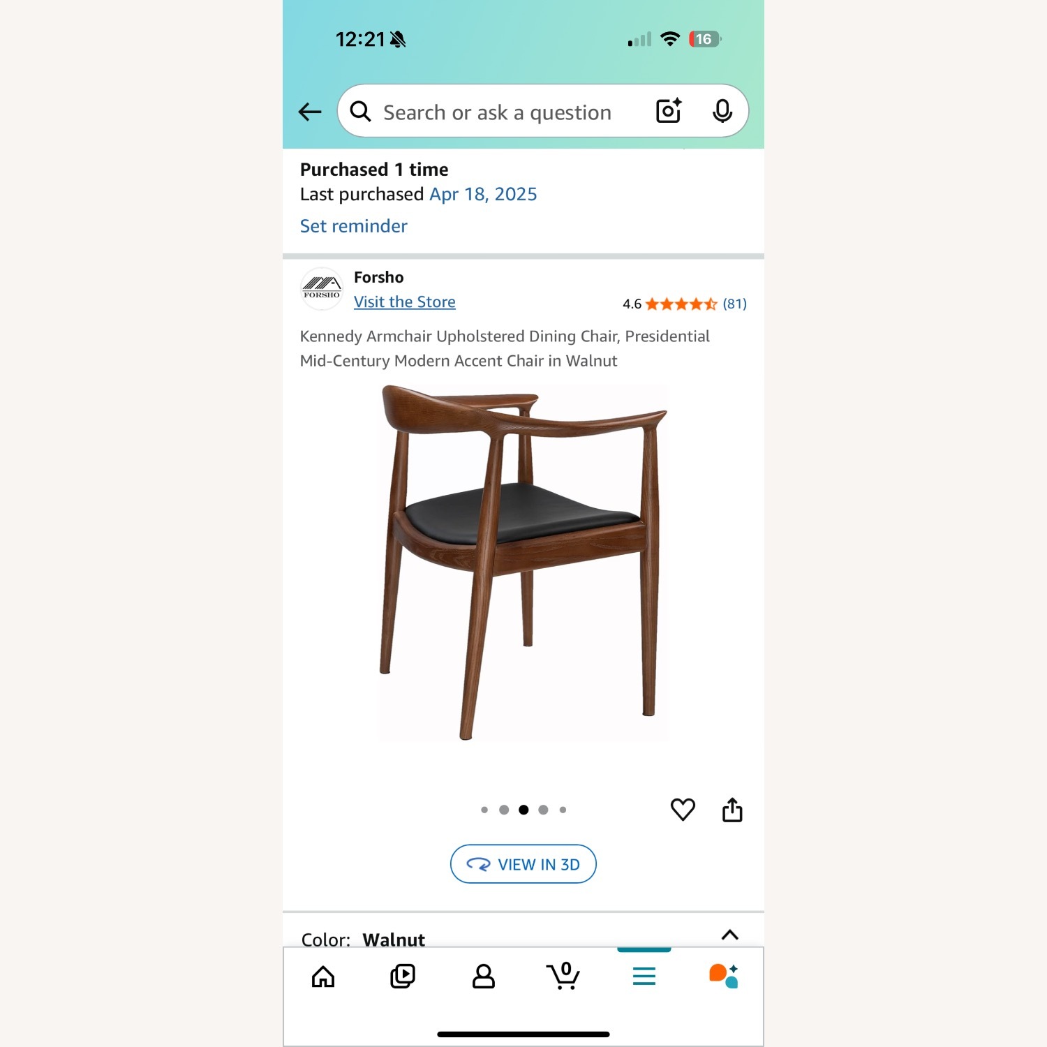 Amazon Modway Wooden Dining Chairs with Leather Seats - image-5