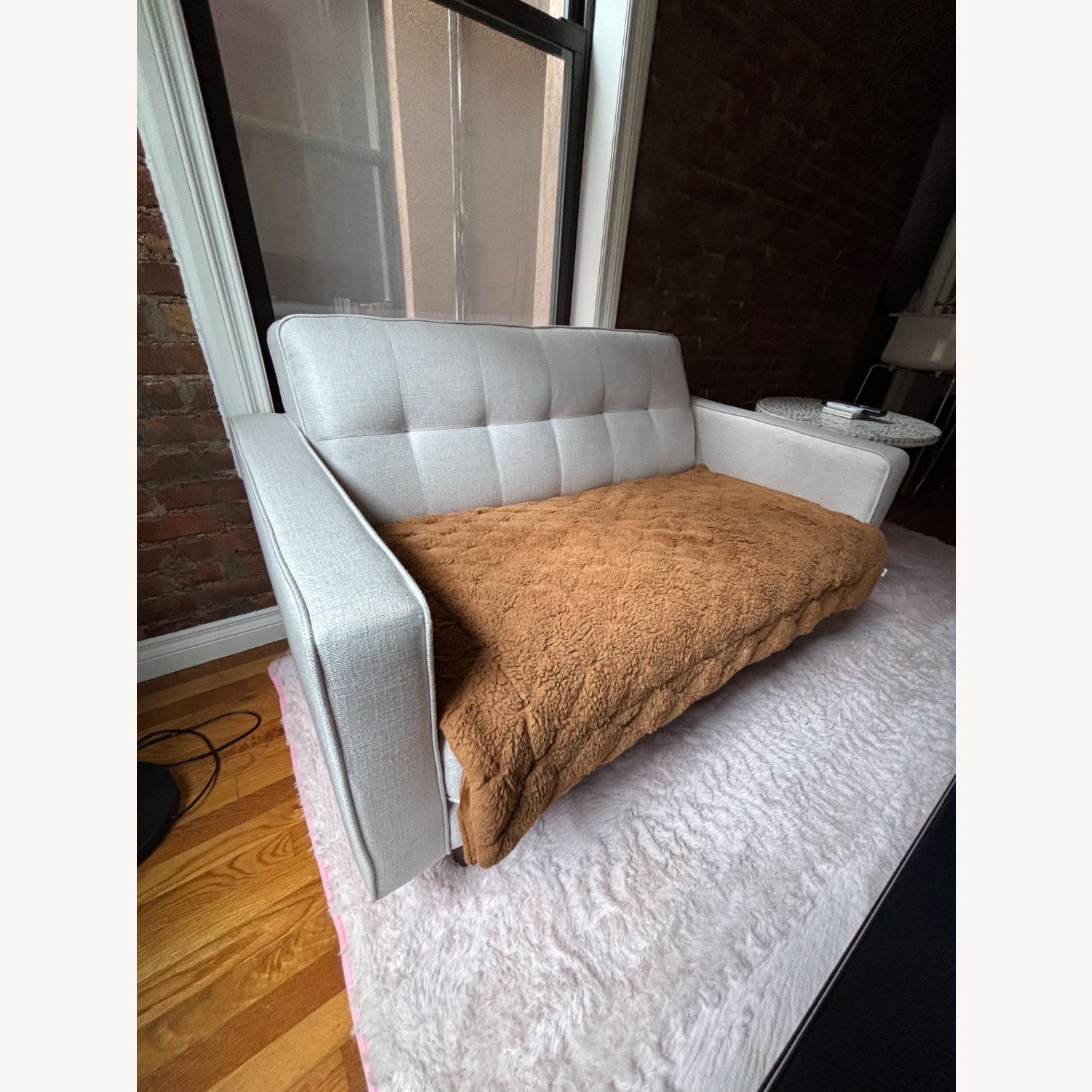 Living Spaces Off-White Sofa - image-3