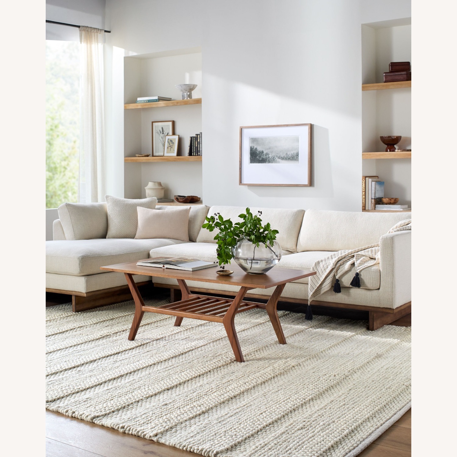 Syrua 100% wool Hand Woven Rug - image-1