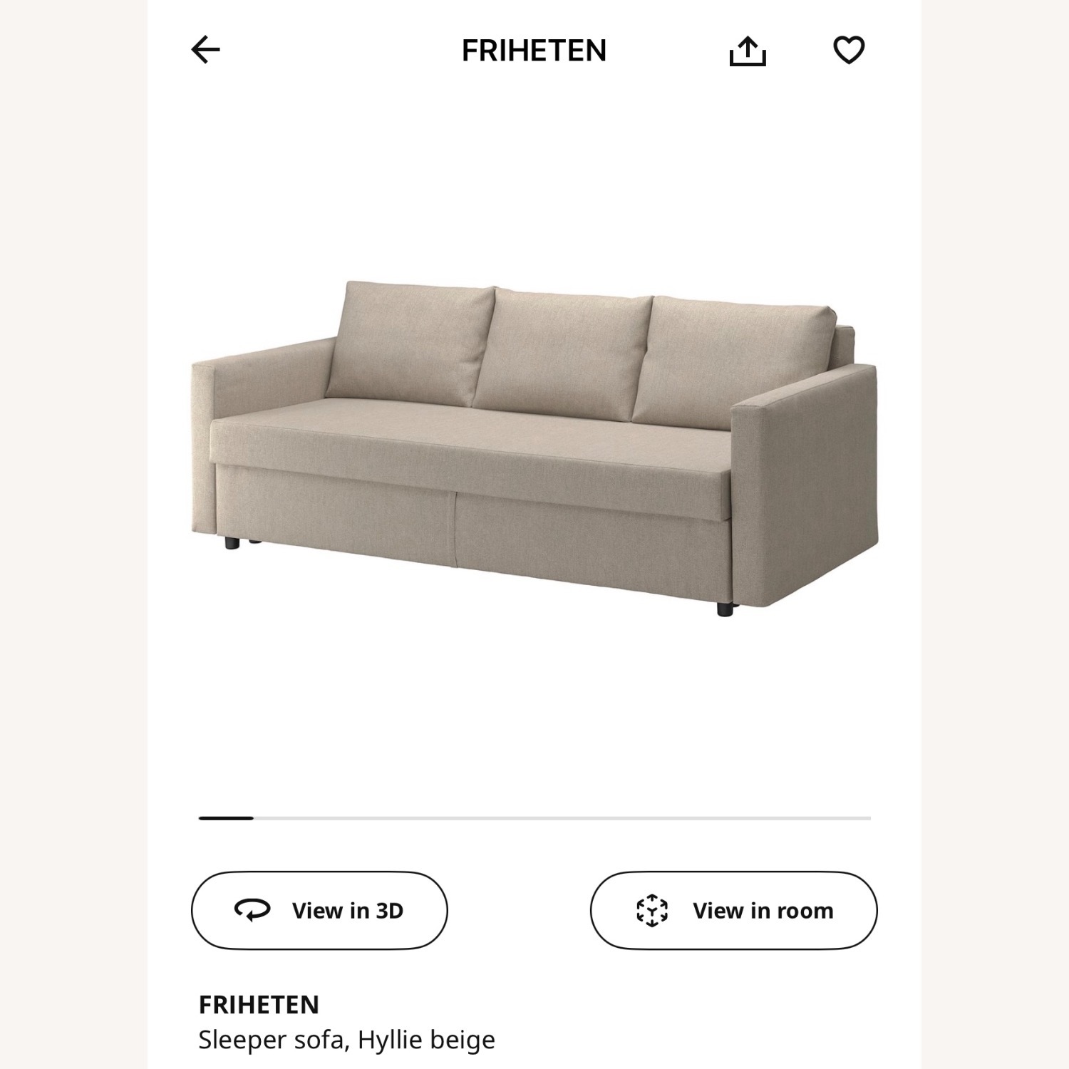 IKEA Friheten Sleeper Sofa in Beige - image-2