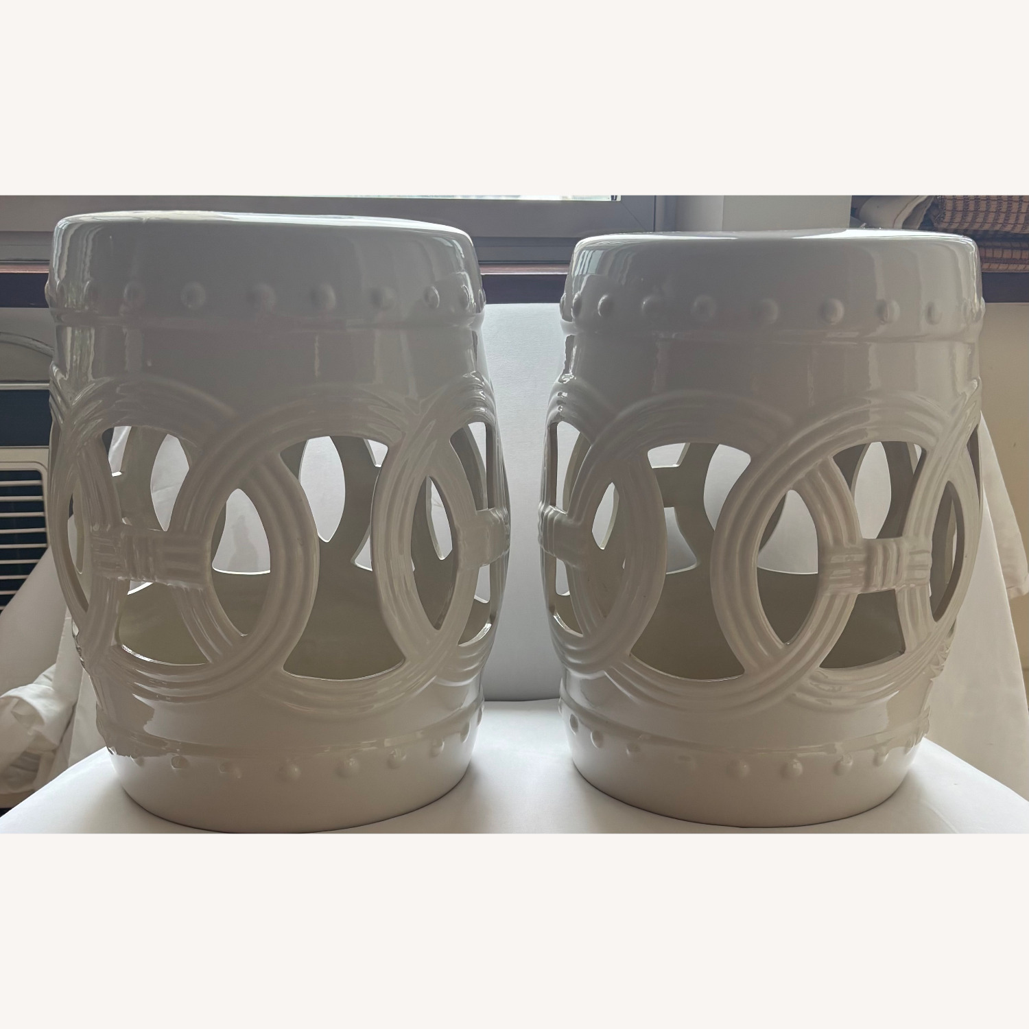 Pair of Safavieh Paradise Sarlota Ceramic Stools - image-2