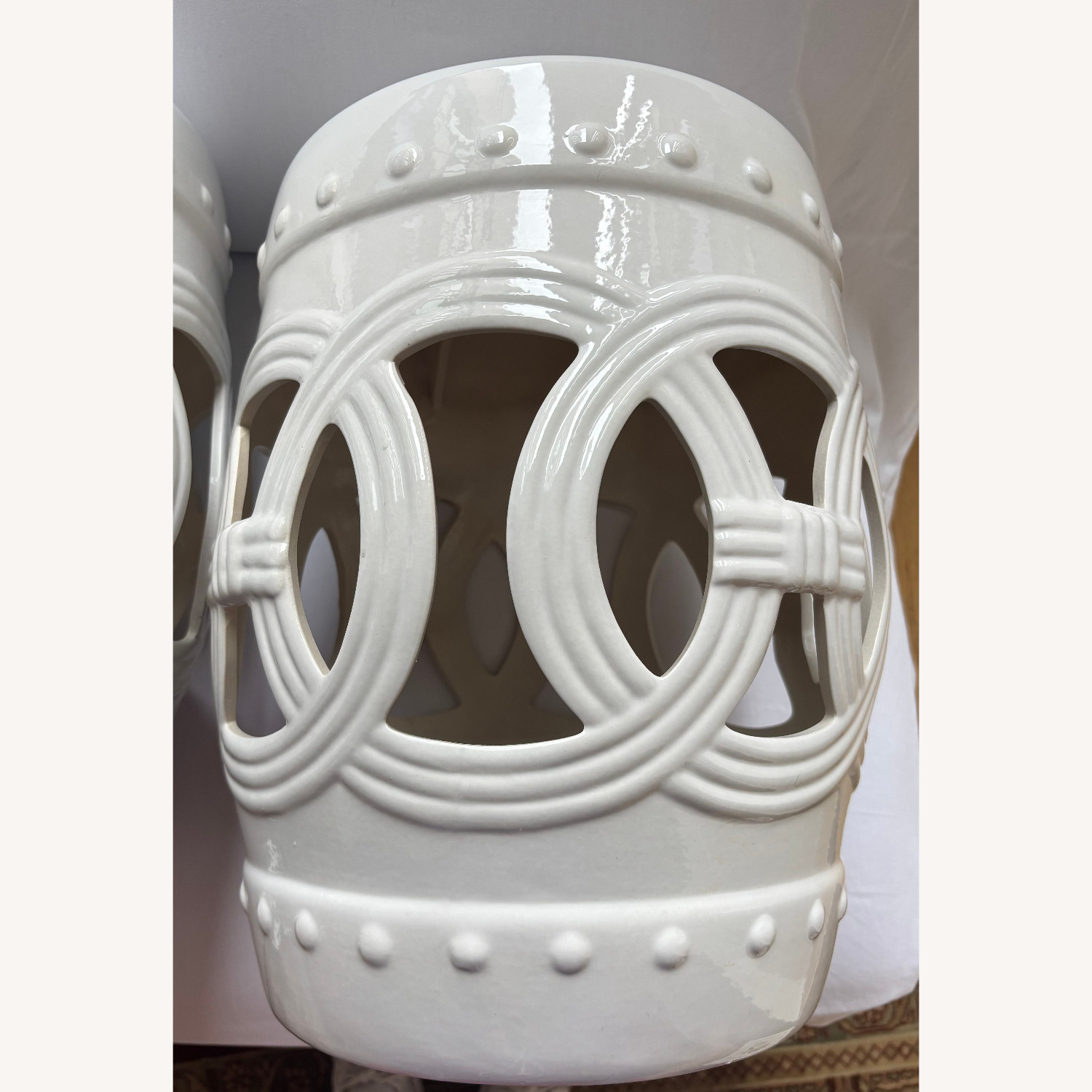 Pair of Safavieh Paradise Sarlota Ceramic Stools - image-4