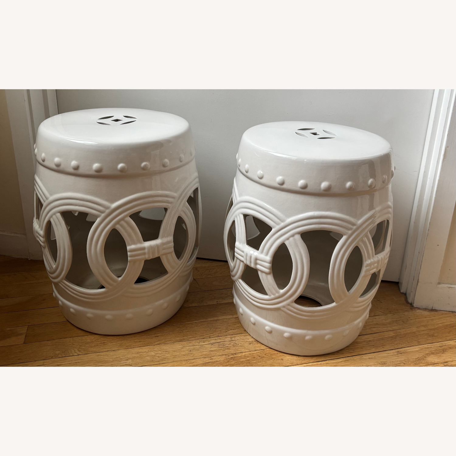 Pair of Safavieh Paradise Sarlota Ceramic Stools - image-1