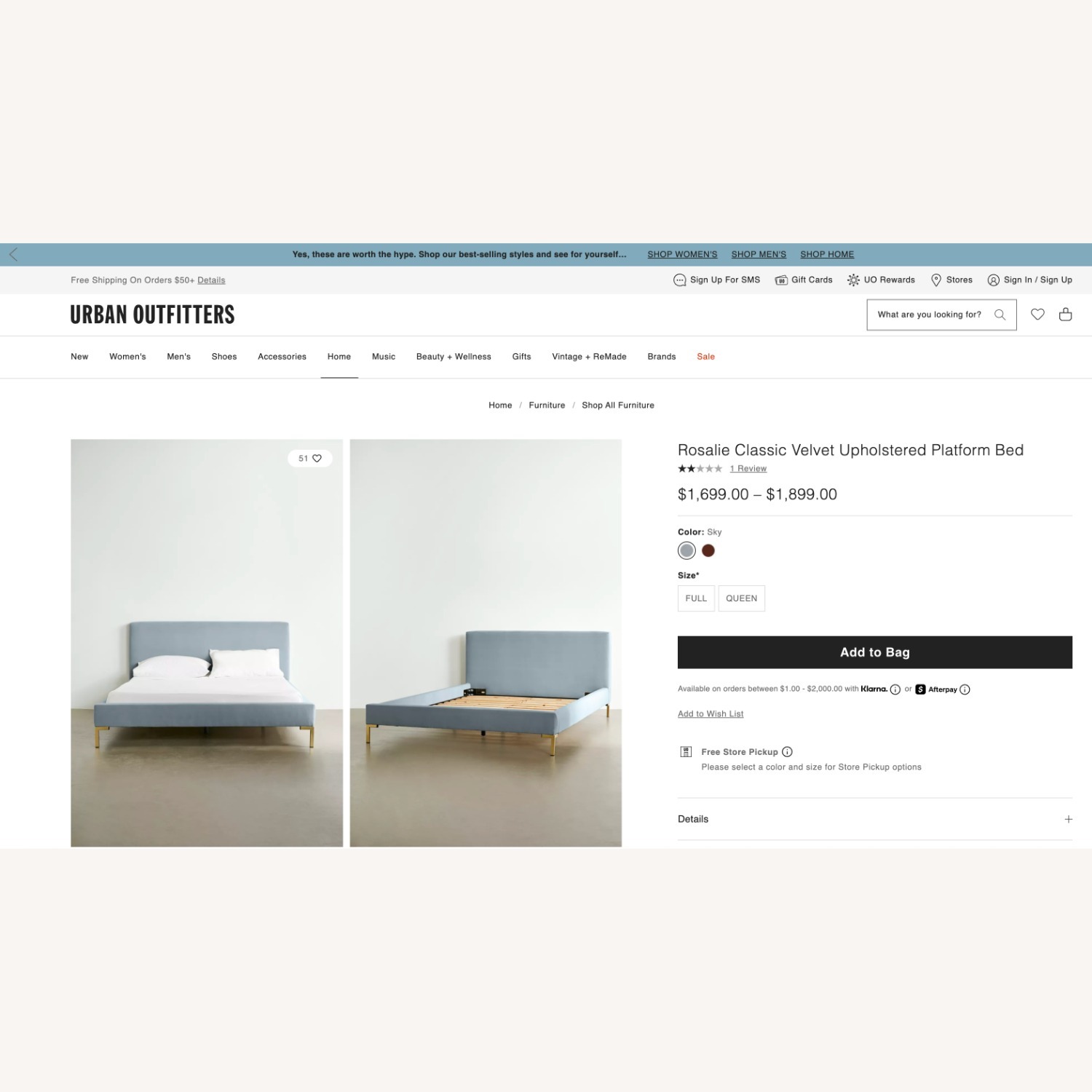 Marcella Velvet Wooden Bed - image-7