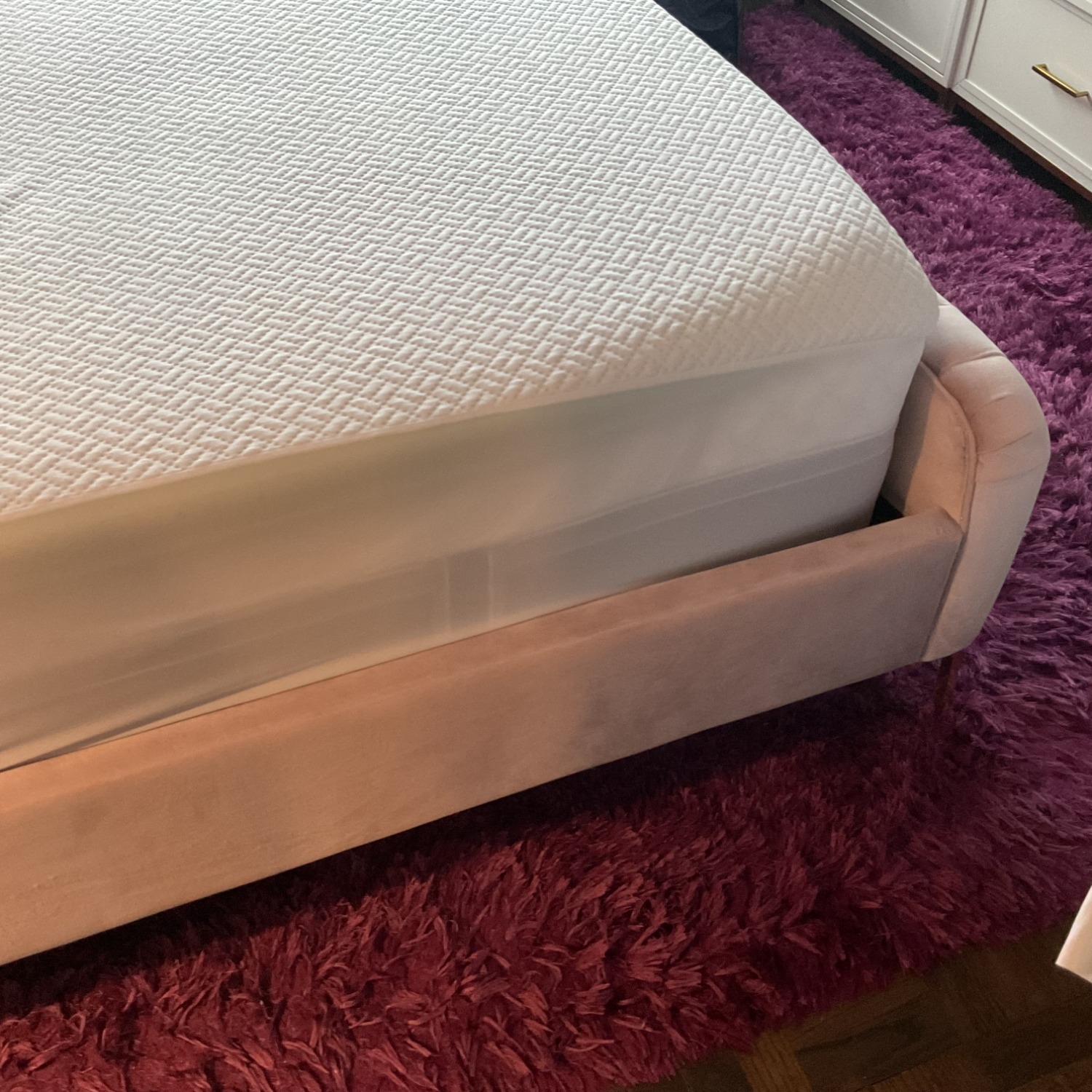 Marcella Velvet Wooden Bed - image-3