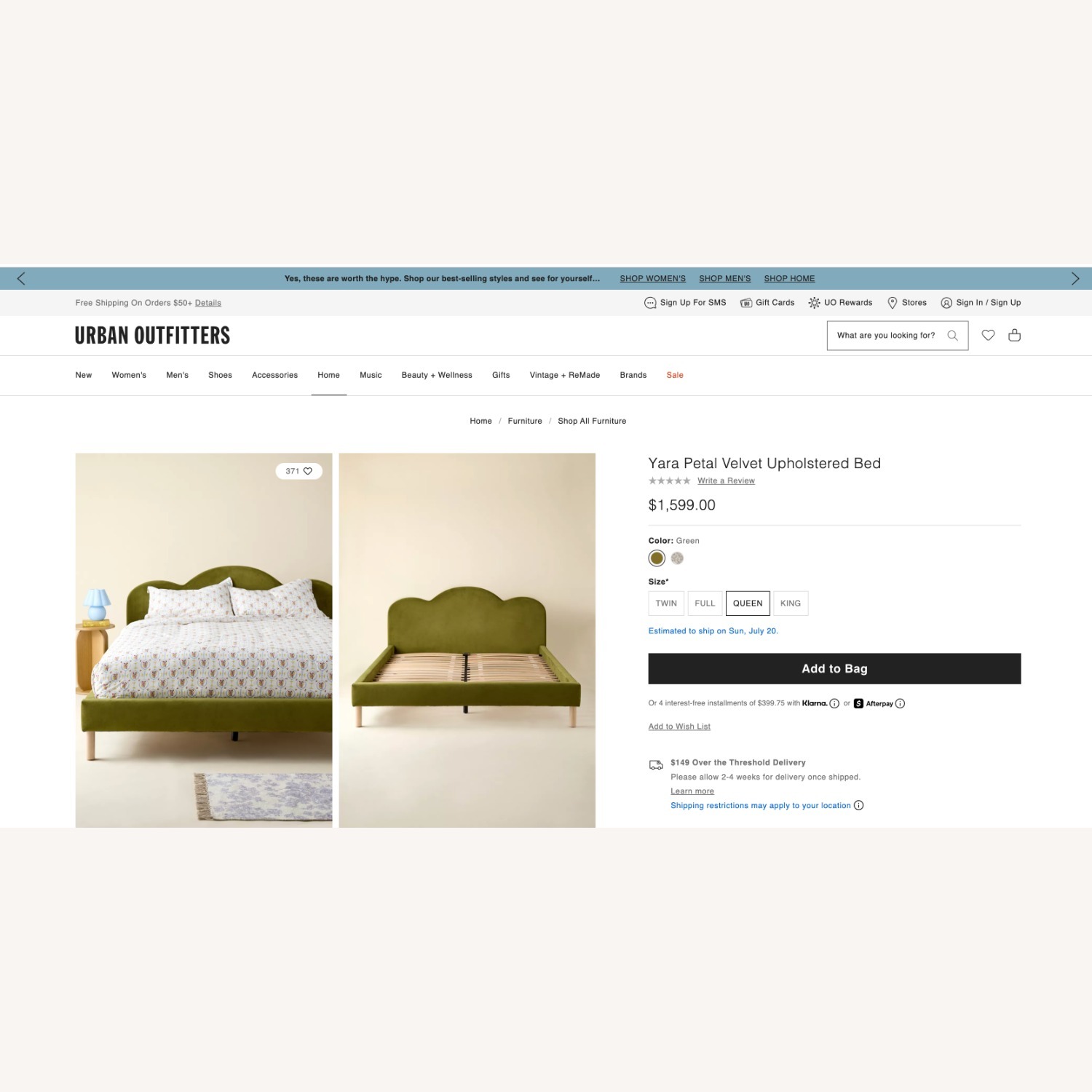 Marcella Velvet Wooden Bed - image-8