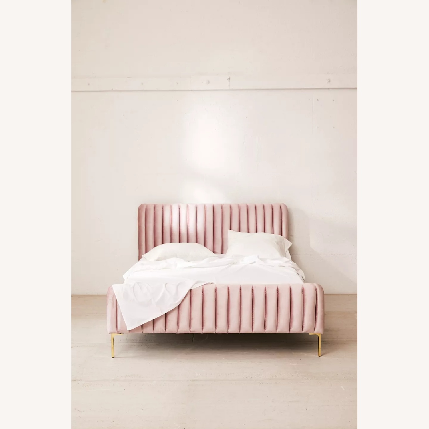 Marcella Velvet Wooden Bed - image-9