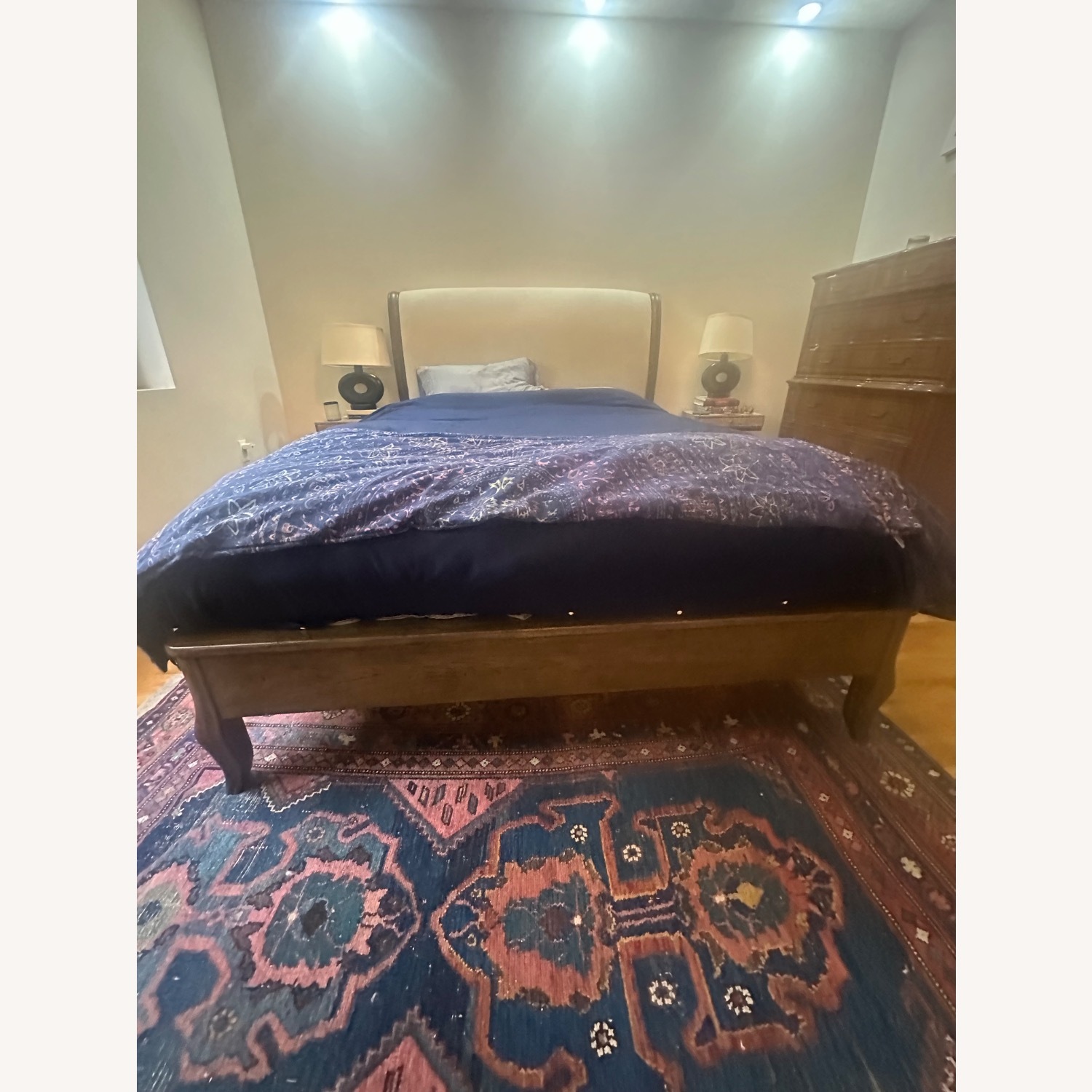 Pottery Barn Calistoga Linen Headboard Bedframe - image-2