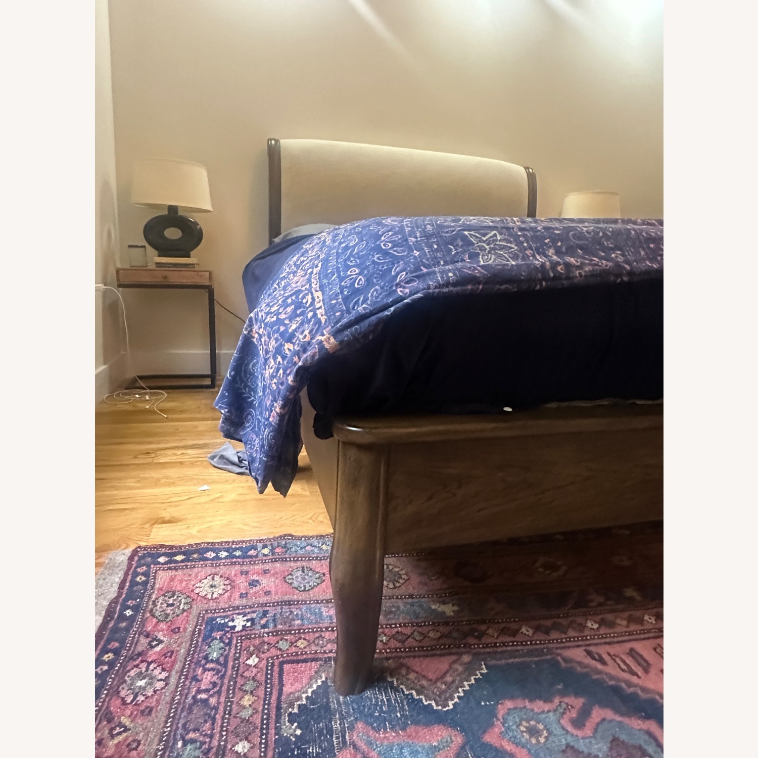 Pottery Barn Calistoga Linen Headboard Bedframe - image-3