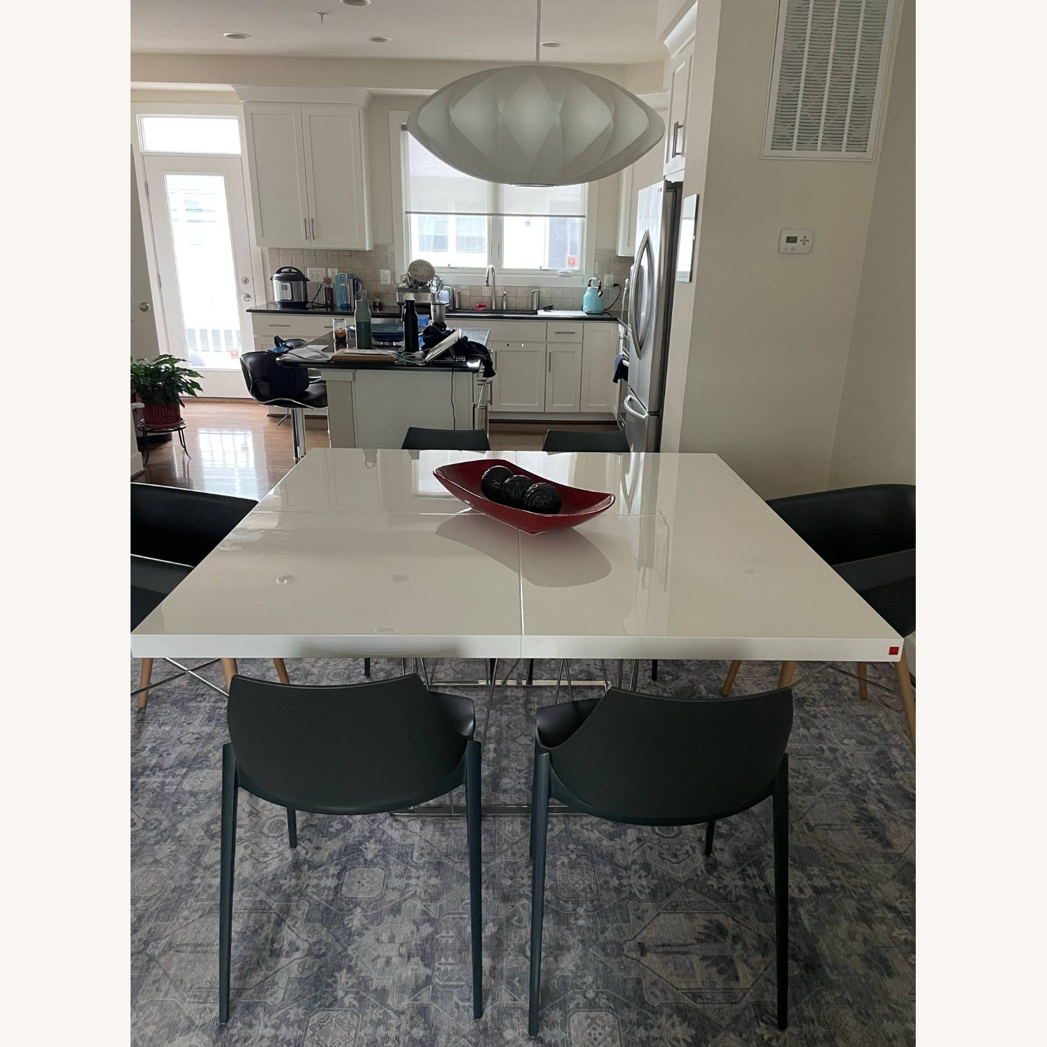 Modloft 60" Square Lacquered Wood Table - image-5