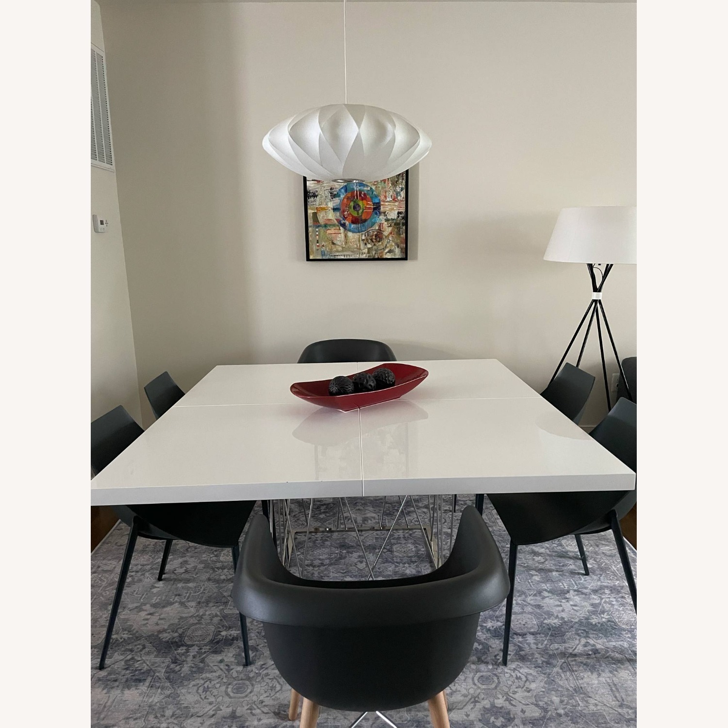 Modloft 60" Square Lacquered Wood Table - image-3