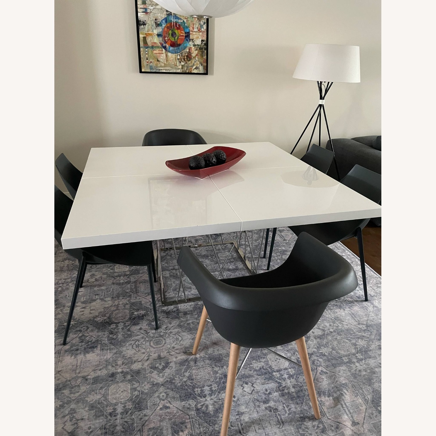 Modloft 60" Square Lacquered Wood Table - image-1