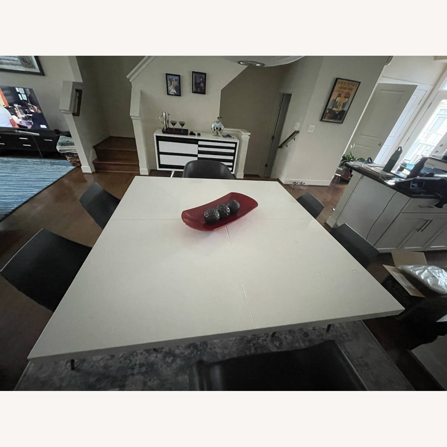 Modloft 60" Square Lacquered Wood Table - image-4