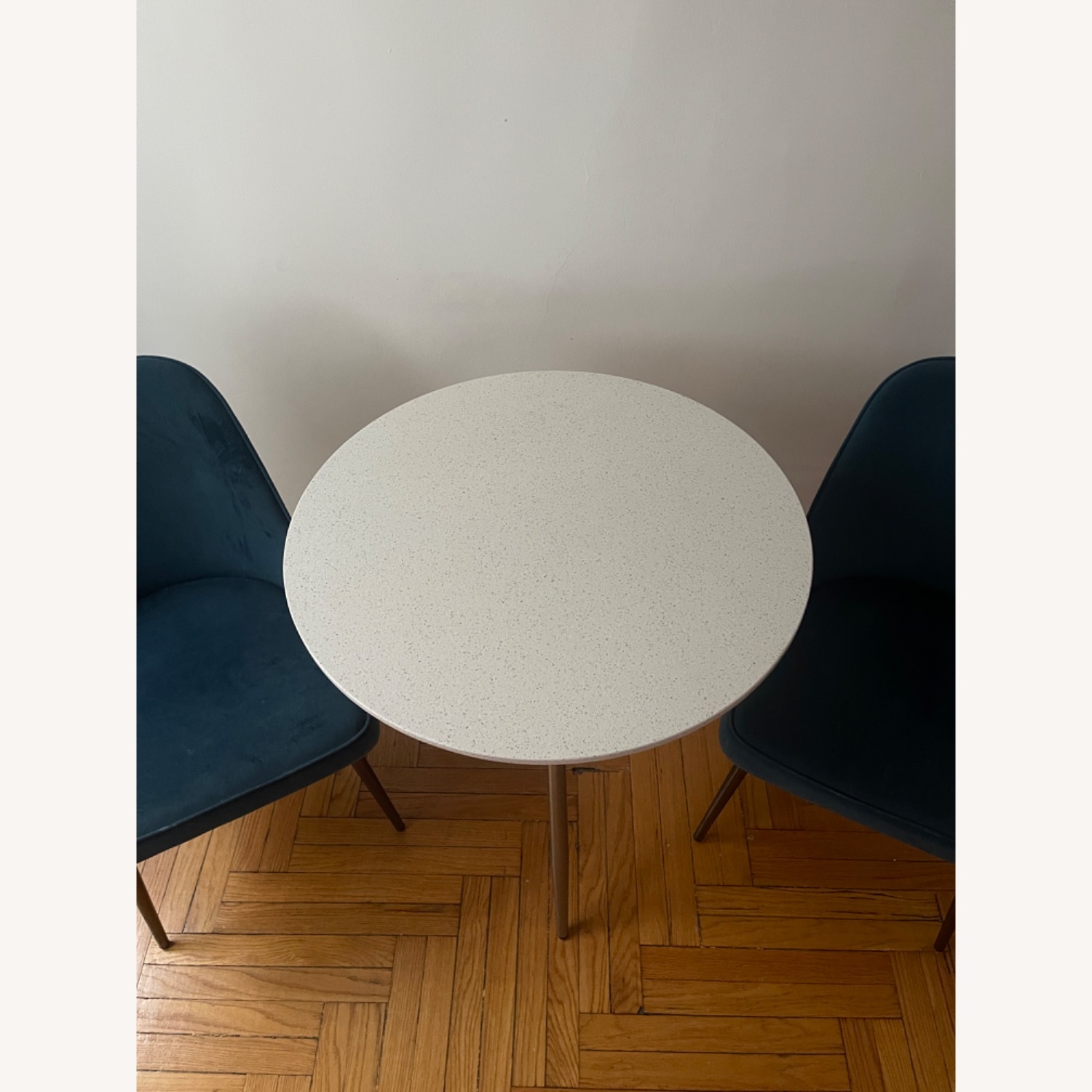West Elm 30" Bistro Table (White, Metal Legs) - image-3