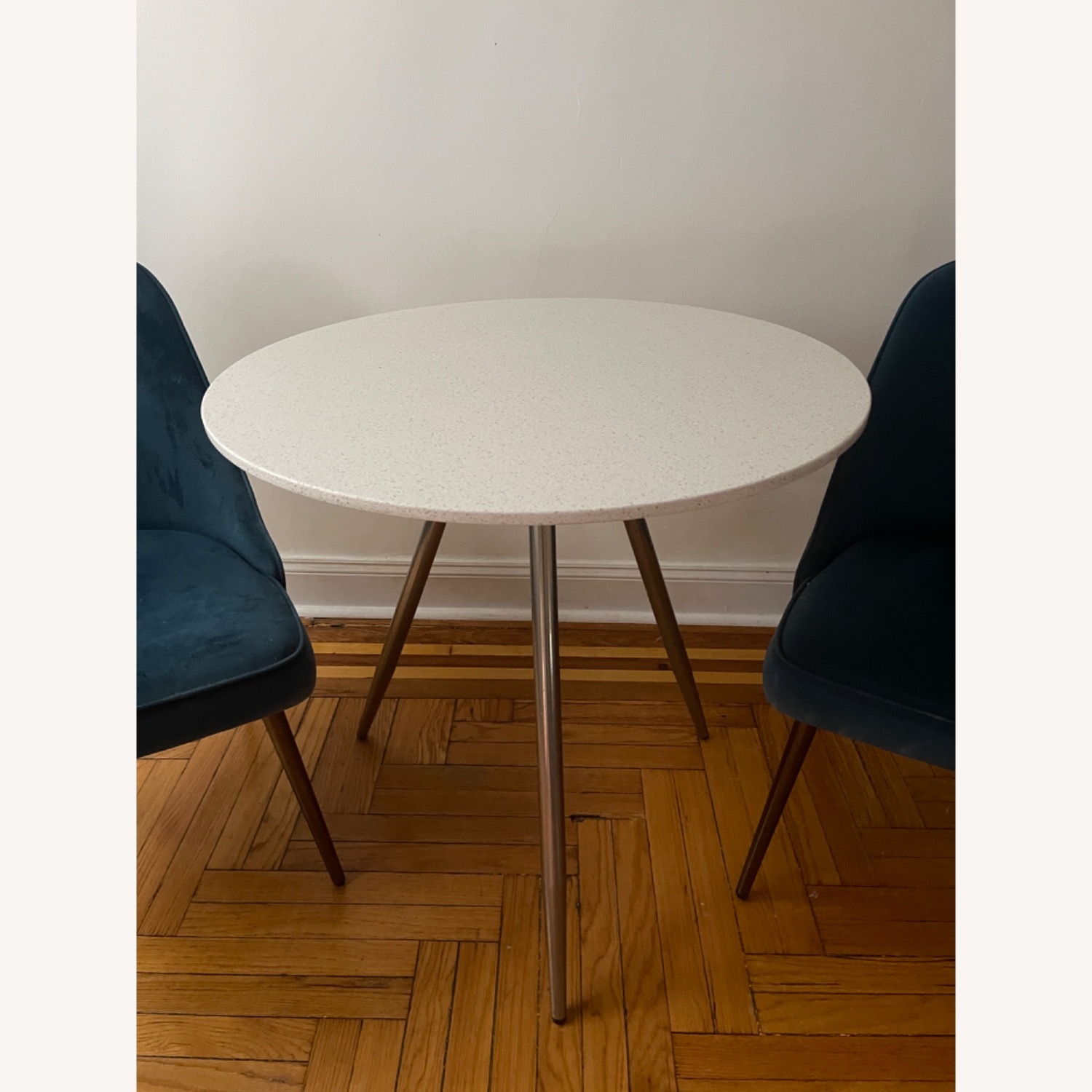 West Elm 30" Bistro Table (White, Metal Legs) - image-1