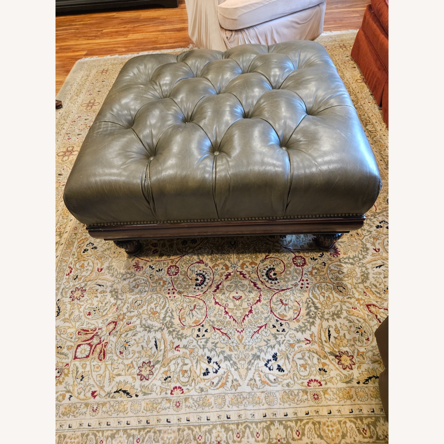 Hancock & Moore Leather Ottoman- Coffee Table - image-1