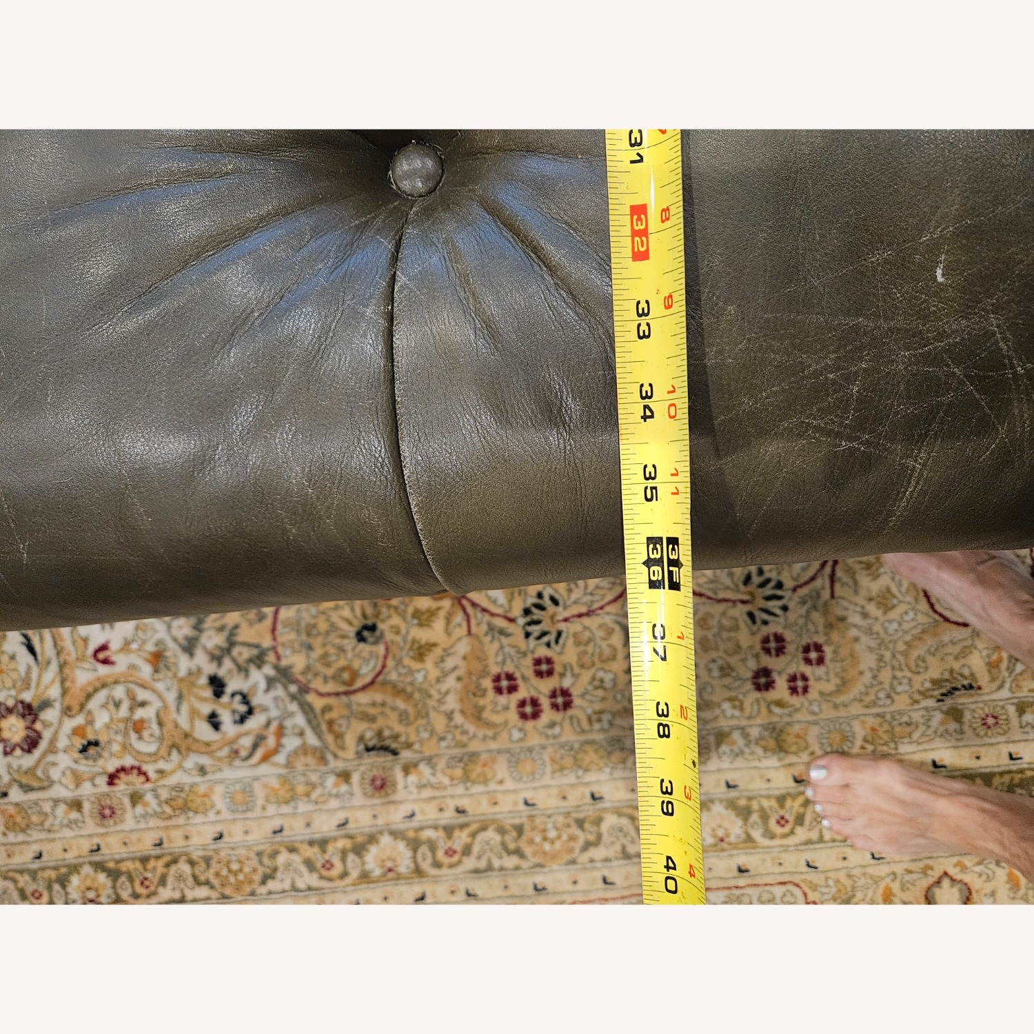Hancock & Moore Leather Ottoman- Coffee Table - image-4