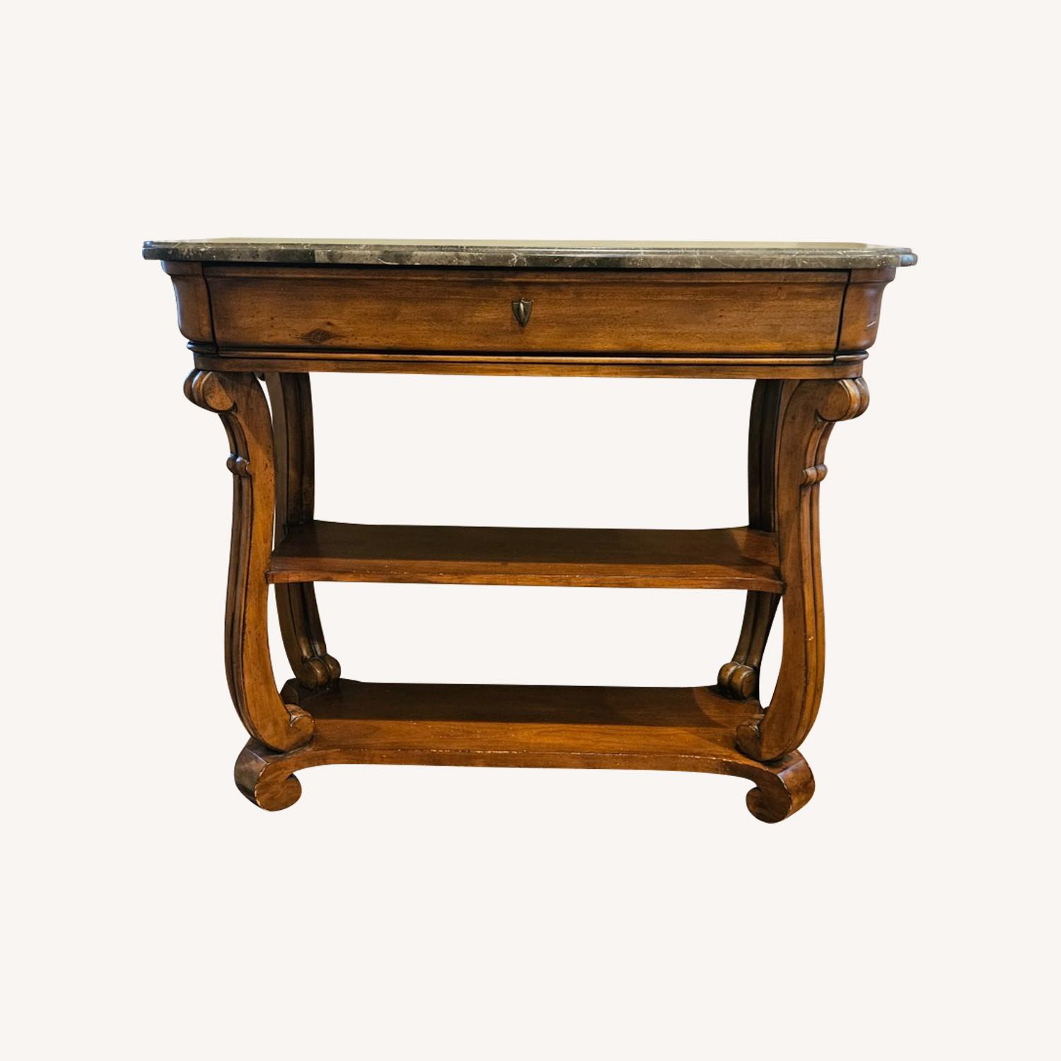 Marble Top Hall, Side or Foyer Table - image-0