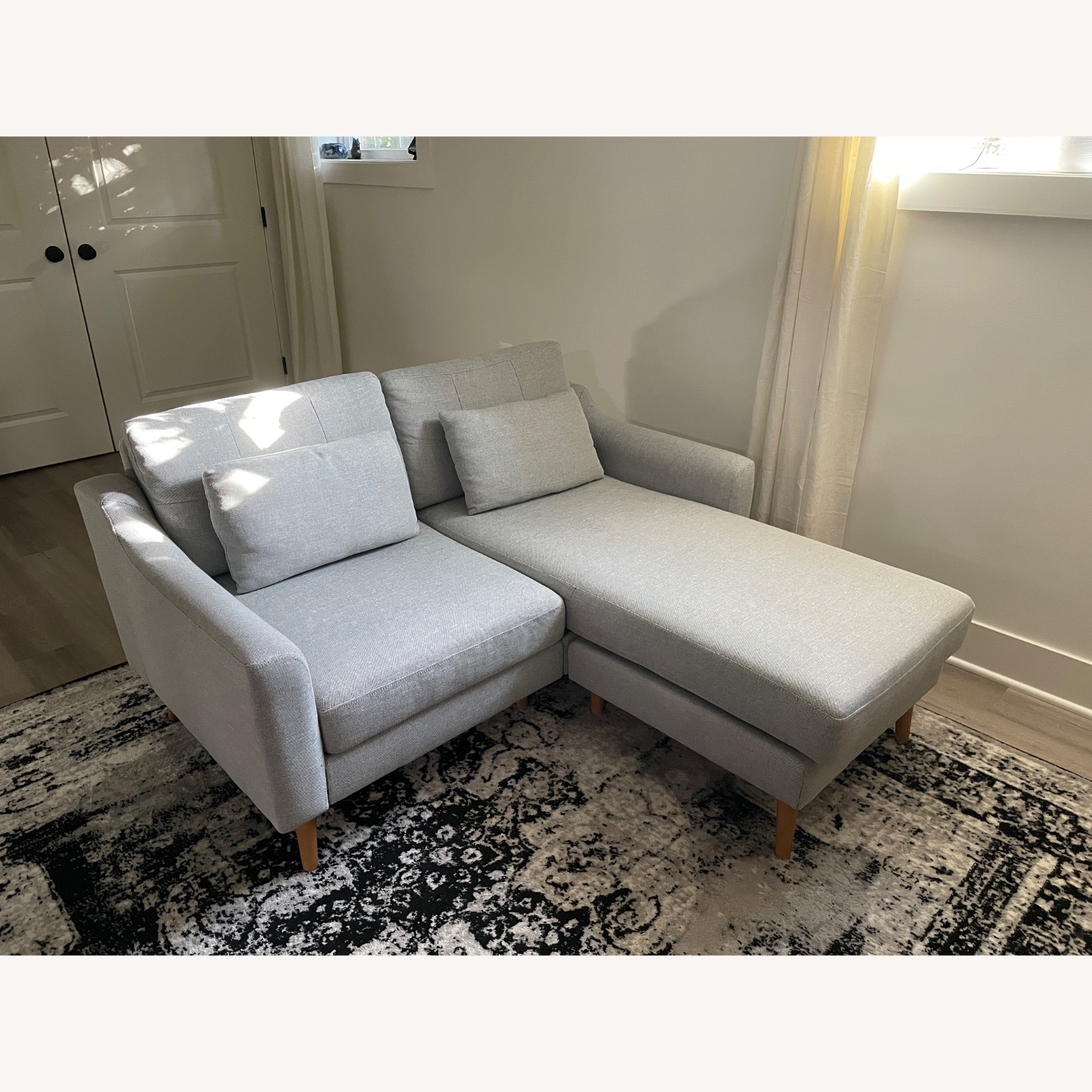 Burrow Crushed Gravel Nomad Loveseat with Chaise - image-2