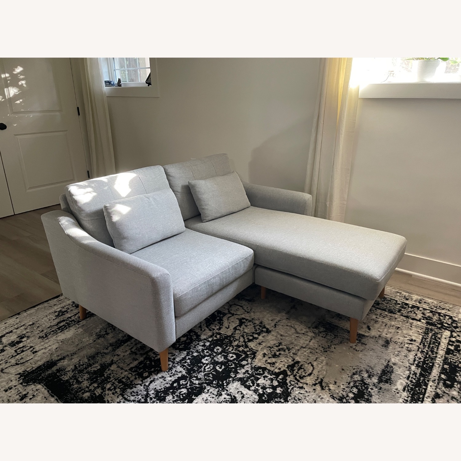 Burrow Crushed Gravel Nomad Loveseat with Chaise - image-3