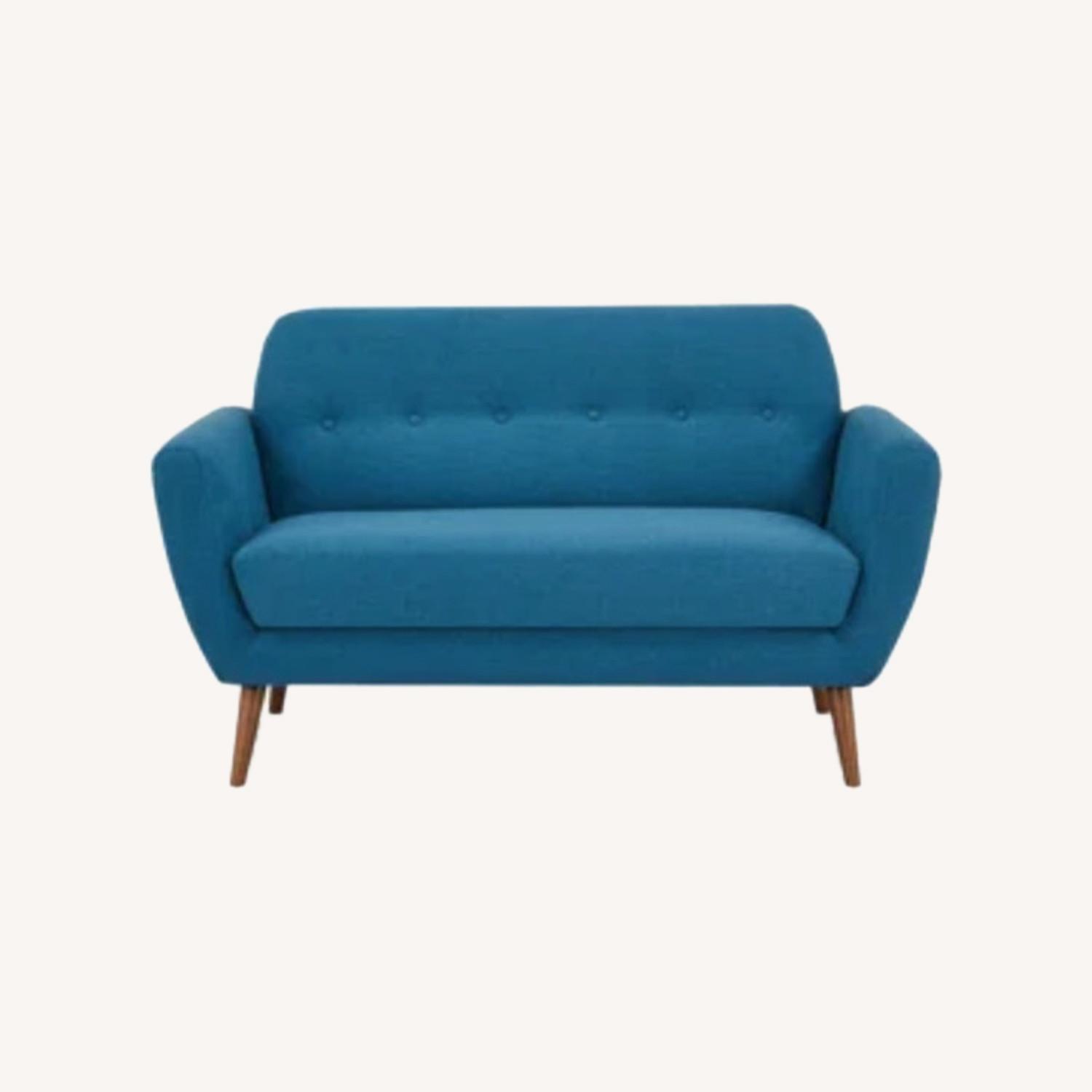 Wade Logan Bright Blue Loveseat - image-0