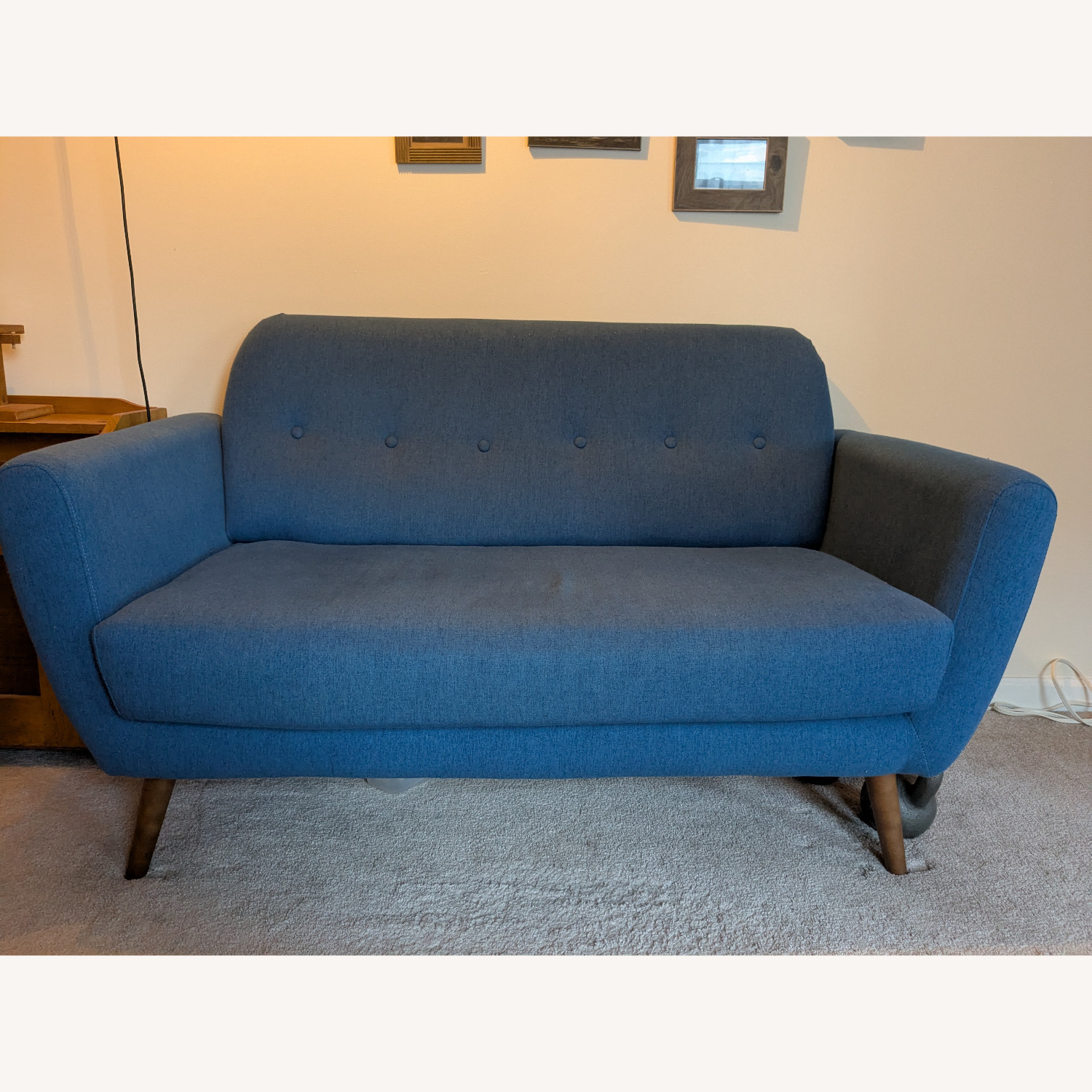 Wade Logan Bright Blue Loveseat - image-2