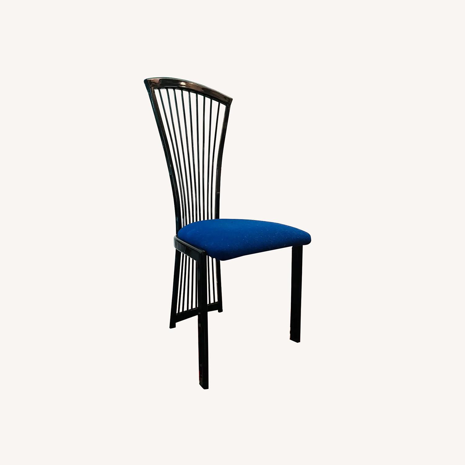 Dining Chair Highback Italian Deco in Blue - image-0