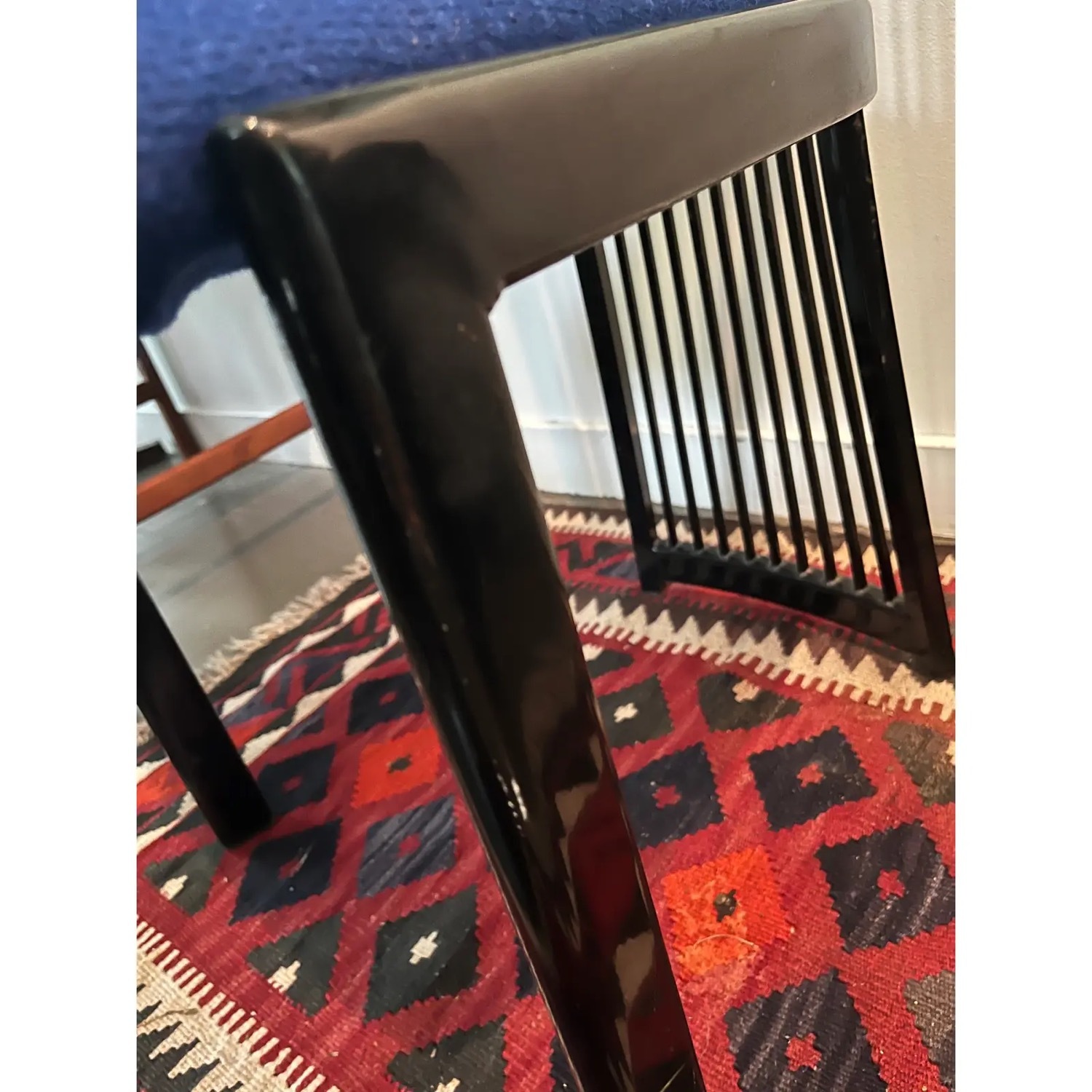 Dining Chair Highback Italian Deco in Blue - image-8