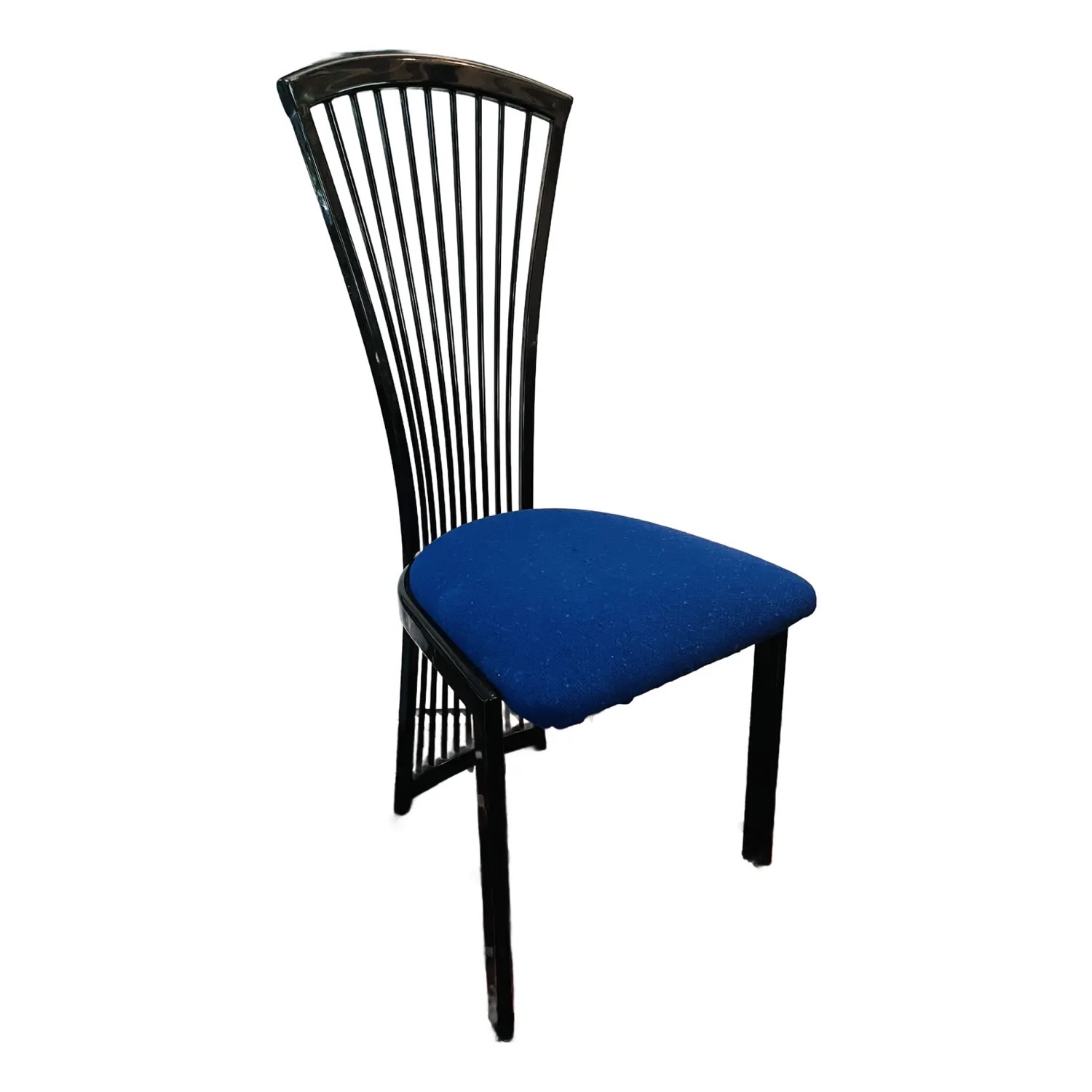Dining Chair Highback Italian Deco in Blue - image-1