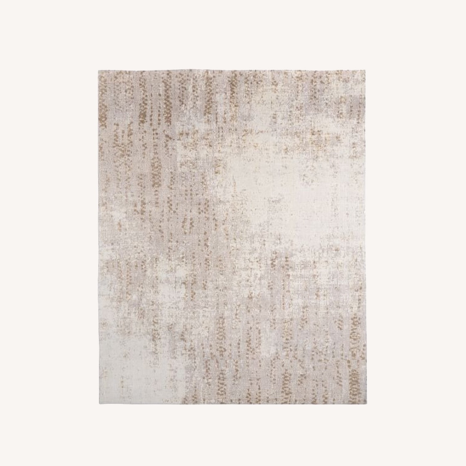 West Elm Distressed Foliage Rug, 8x10, Pearl Gray - image-0