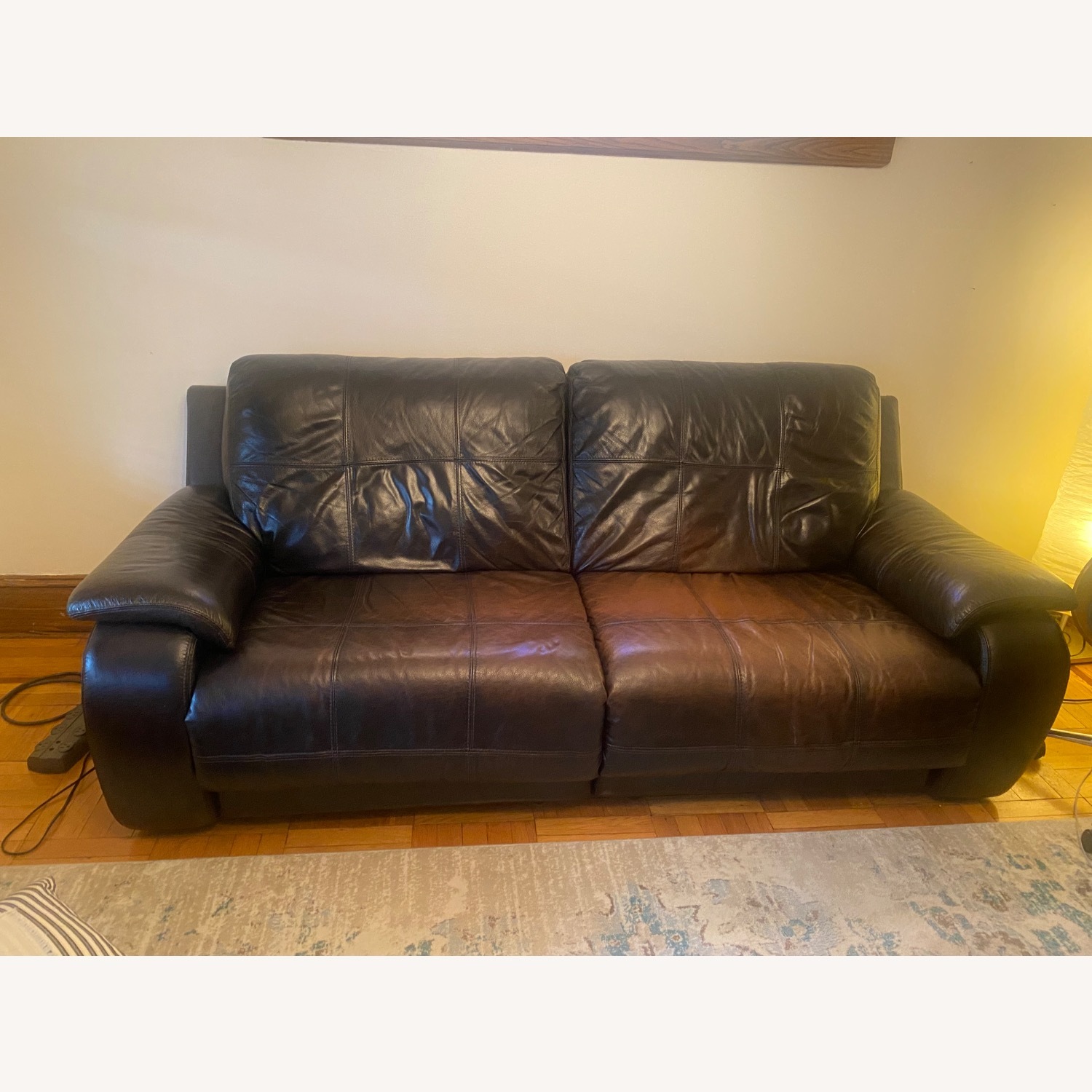 Reclining Leather Couch - image-1